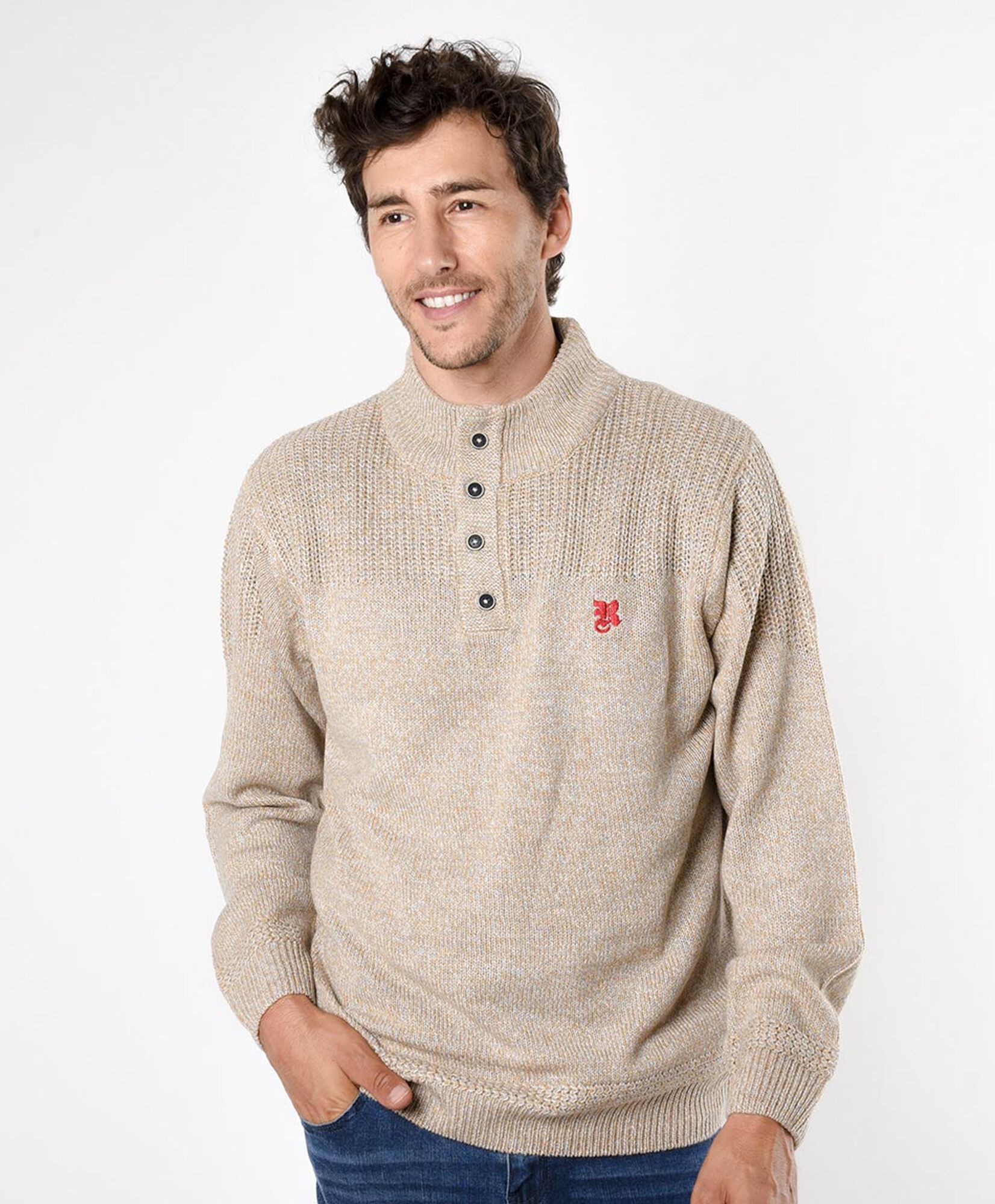 Sweater hombre cuello alto botones Sweater hombre cuello alto botones