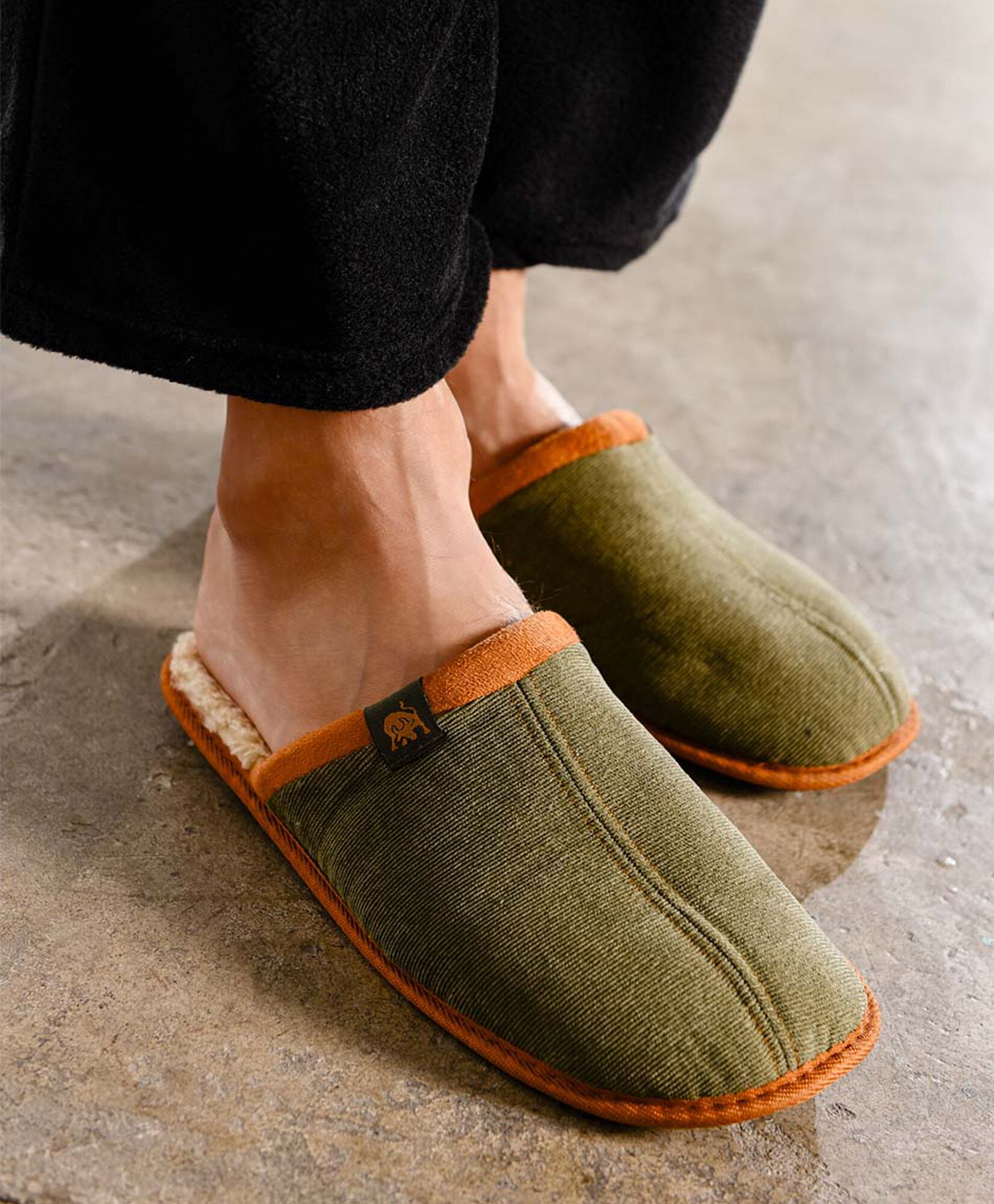 Pantufla hombre verde Pantufla hombre verde