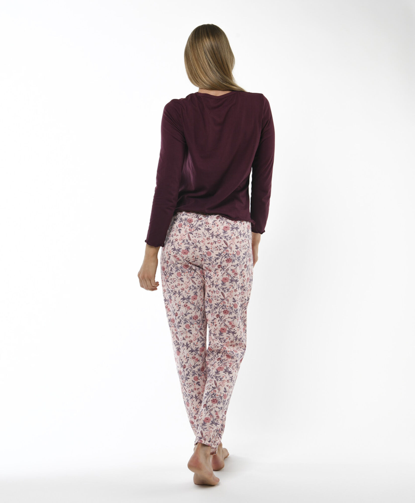 Pijama mujer floreado bolsillo Pijama mujer floreado bolsillo