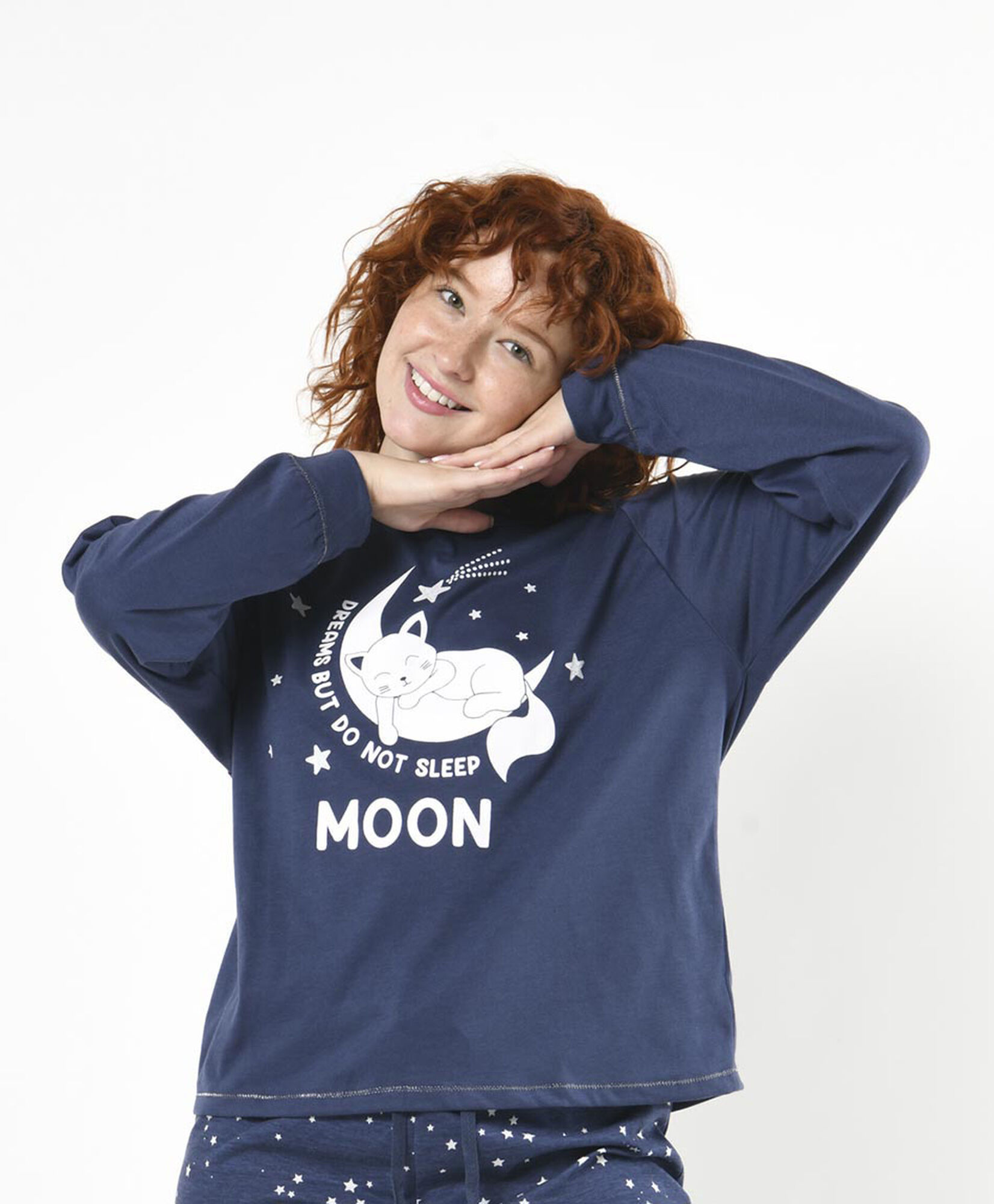 Pijama mujer gato y estrellas Pijama mujer gato y estrellas