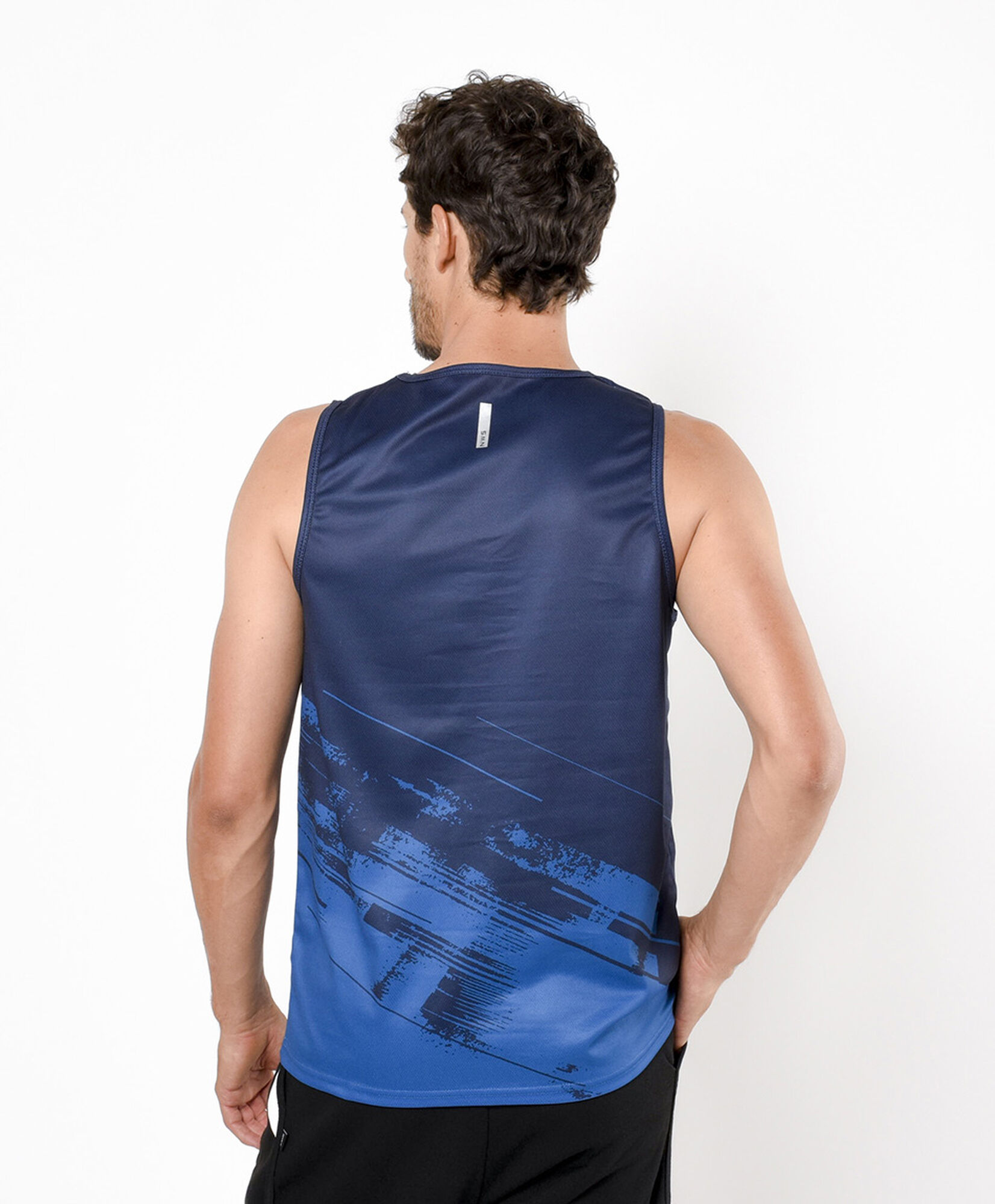 Polera deportiva hombre bicolor sin mangas Polera deportiva hombre bicolor sin mangas