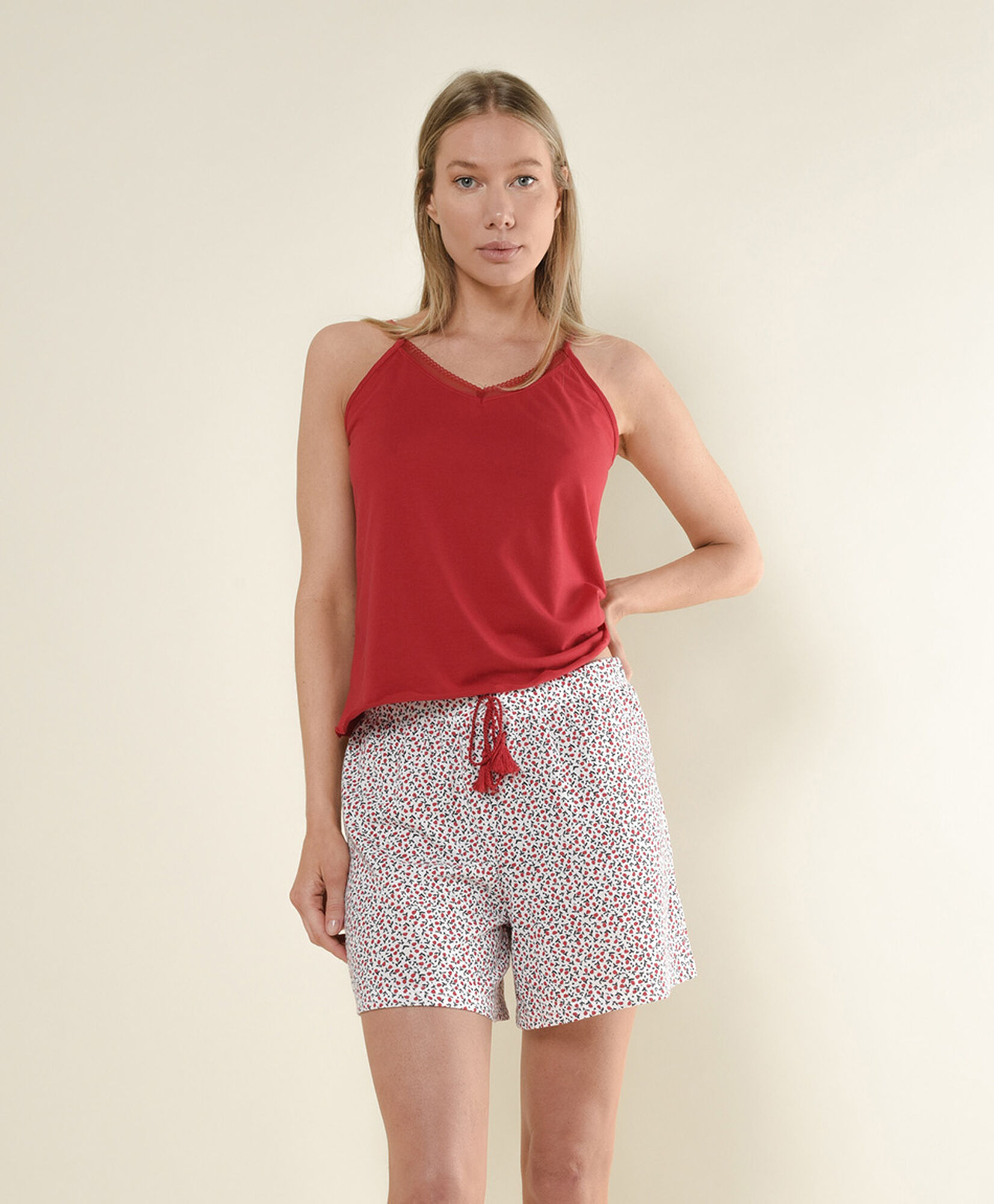 Pijama mujer encaje short Pijama mujer encaje short