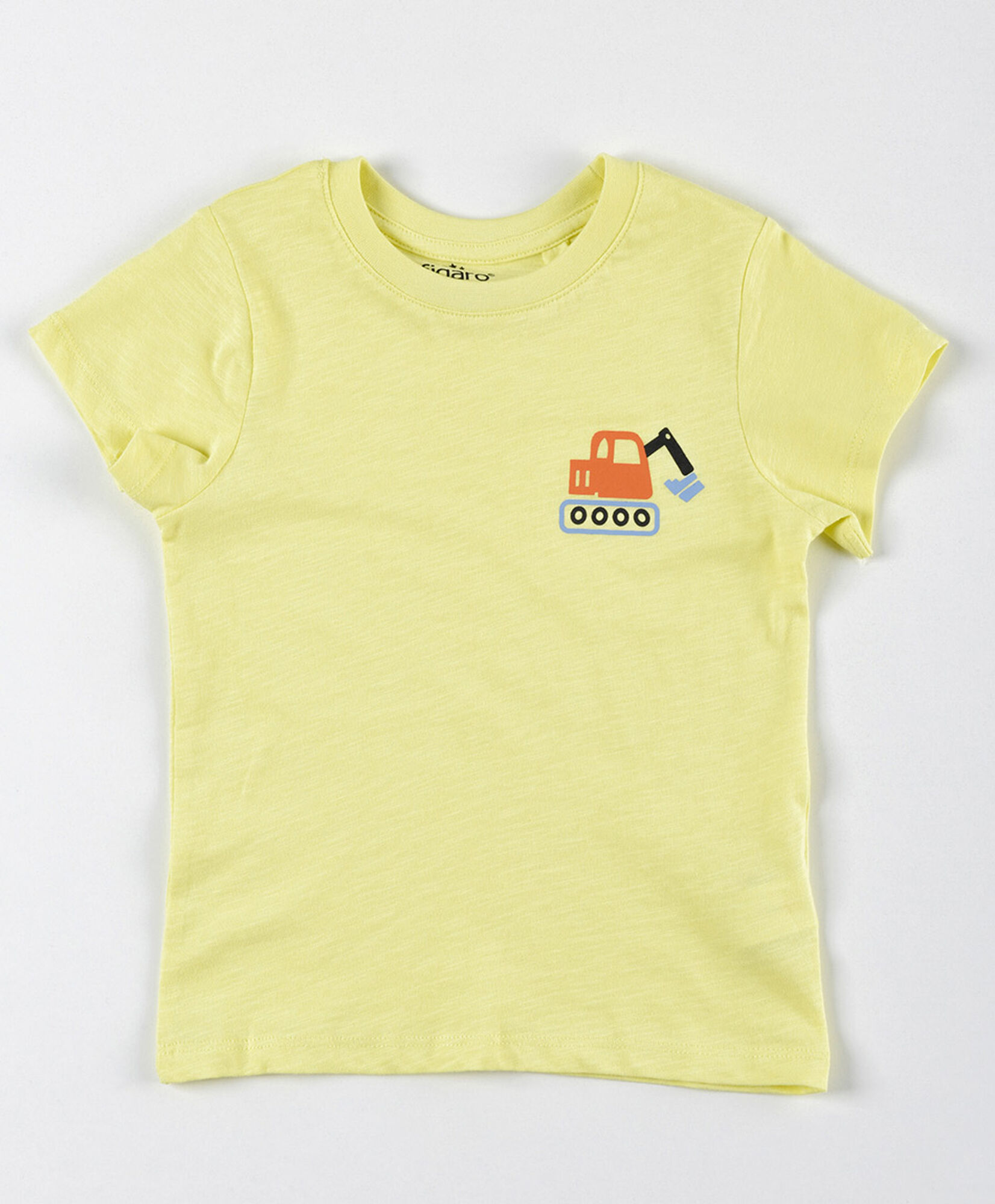 Polera bebé auto amarilla Polera bebé auto amarilla