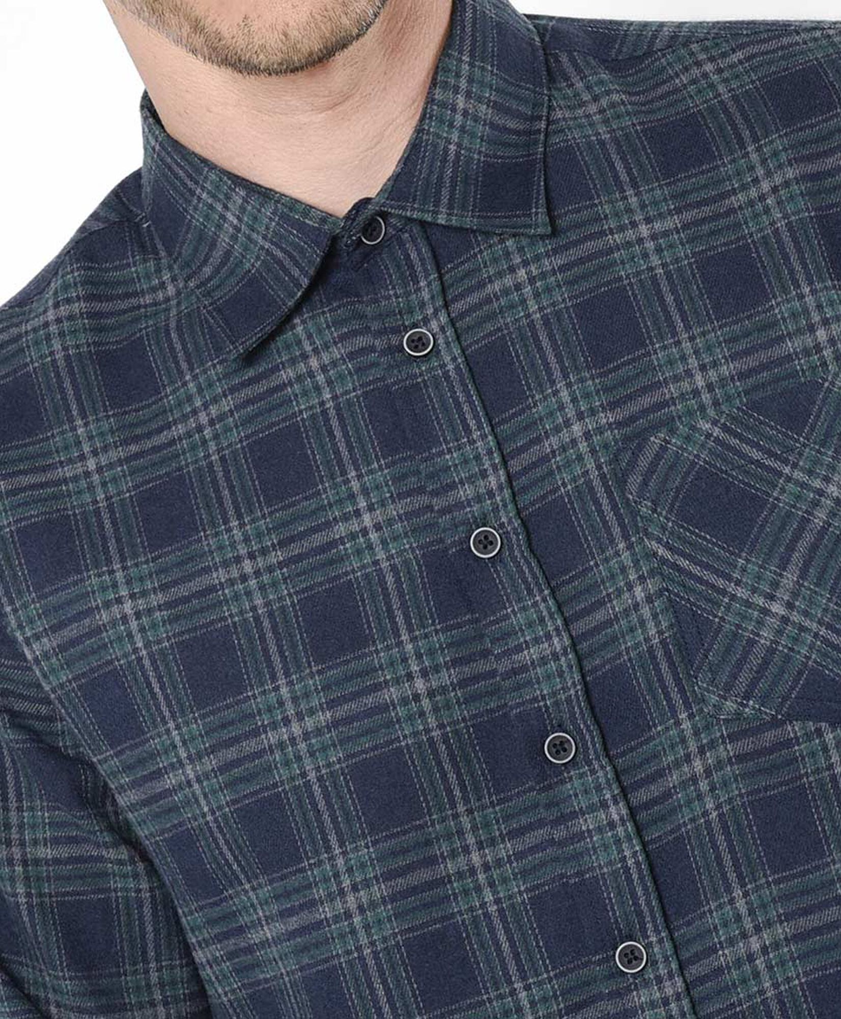 Camisa hombre franela verde y azul Camisa hombre franela verde y azul