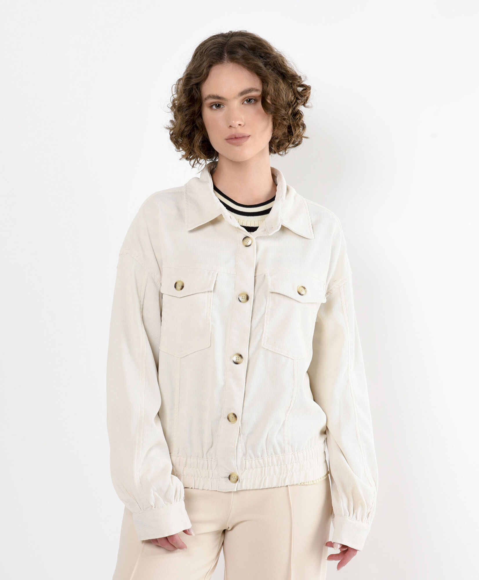 Chaqueta mujer pretina elástica Chaqueta mujer pretina elástica