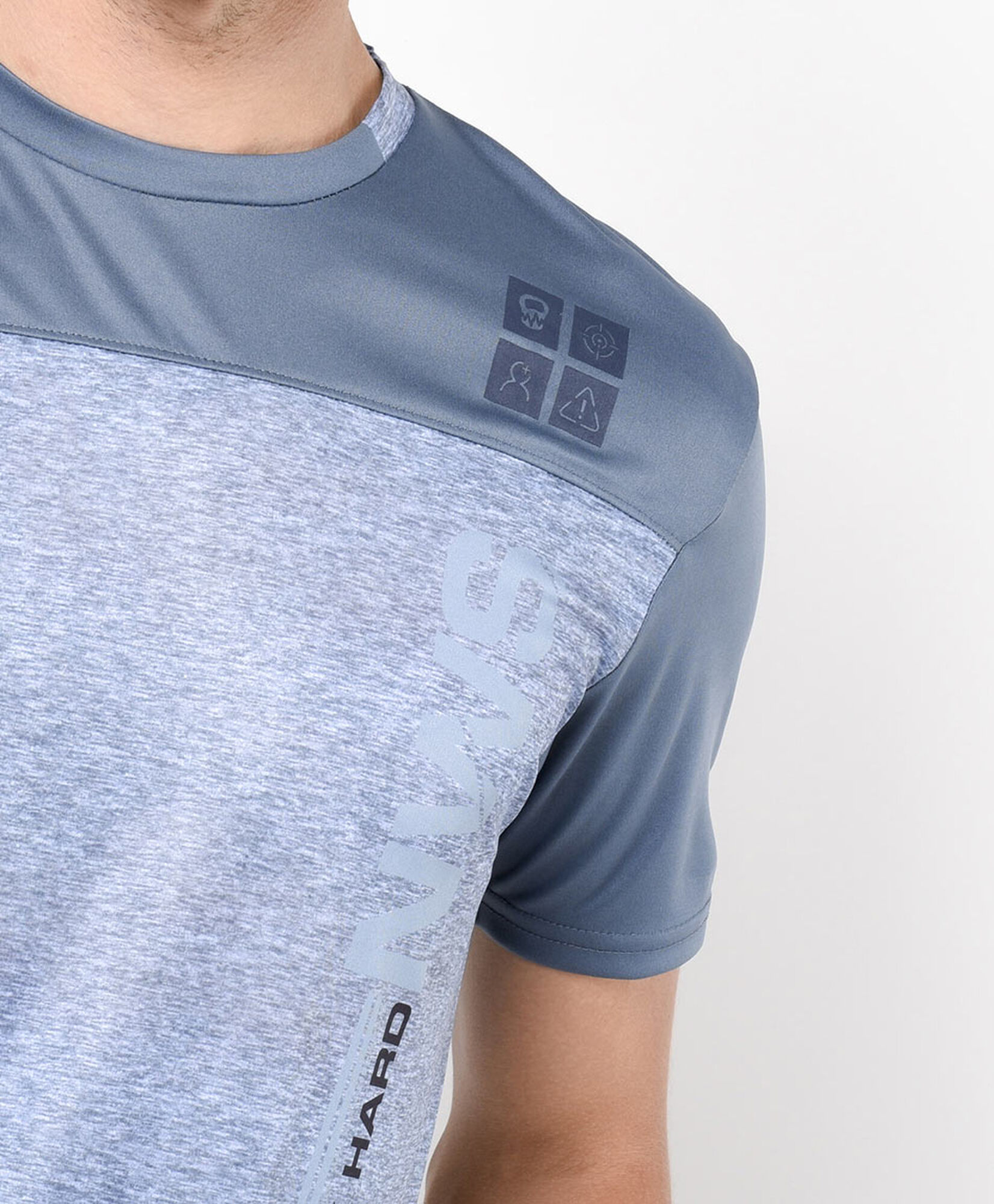 Polera deportiva hombre bicolor azul Polera deportiva hombre bicolor azul