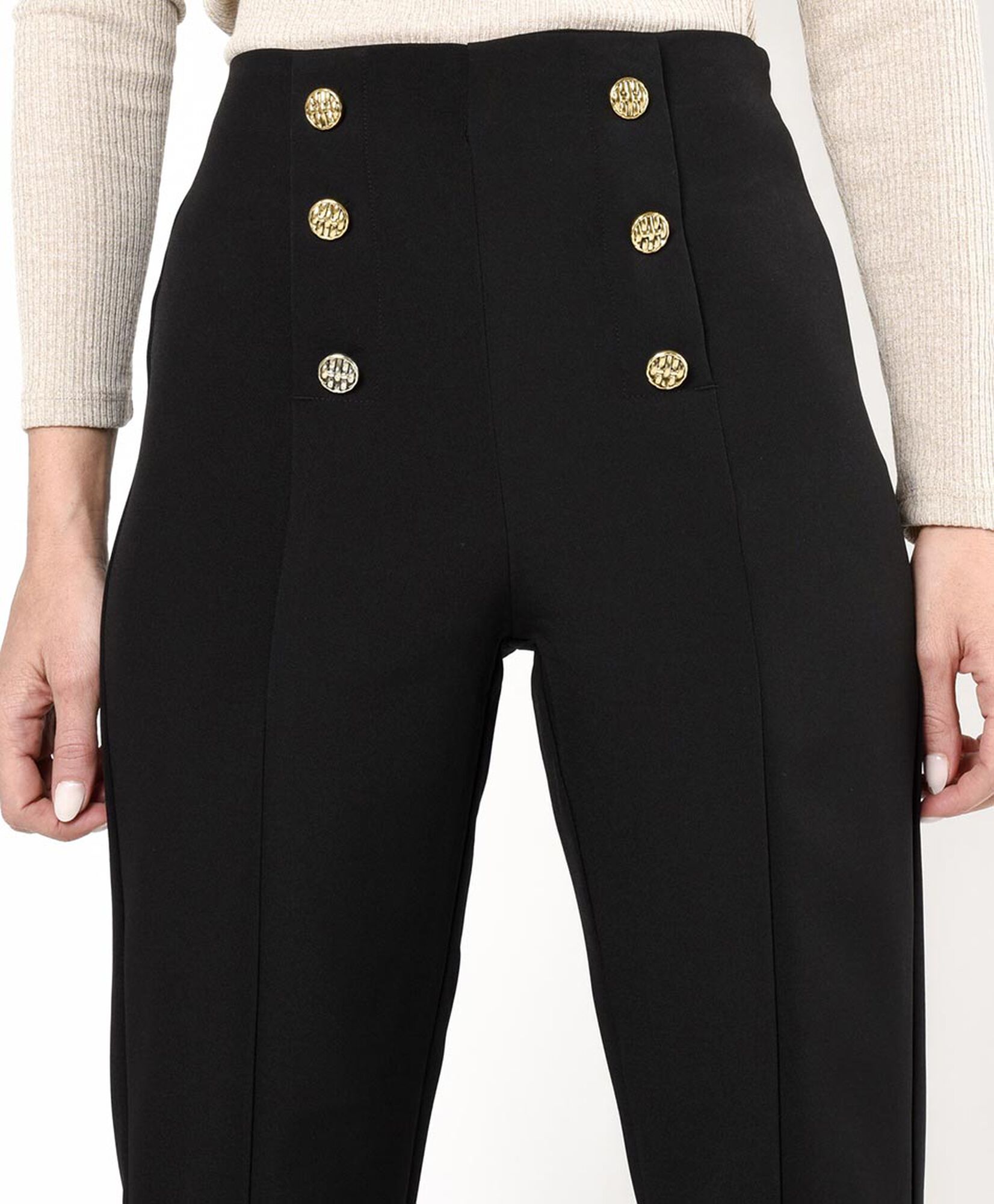 Pantalón mujer botones flare Pantalón mujer botones flare