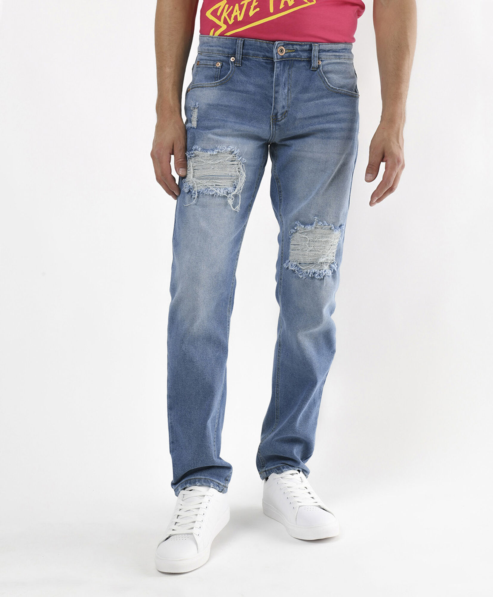Jeans hombre rasgado con desgastes Jeans hombre rasgado con desgastes