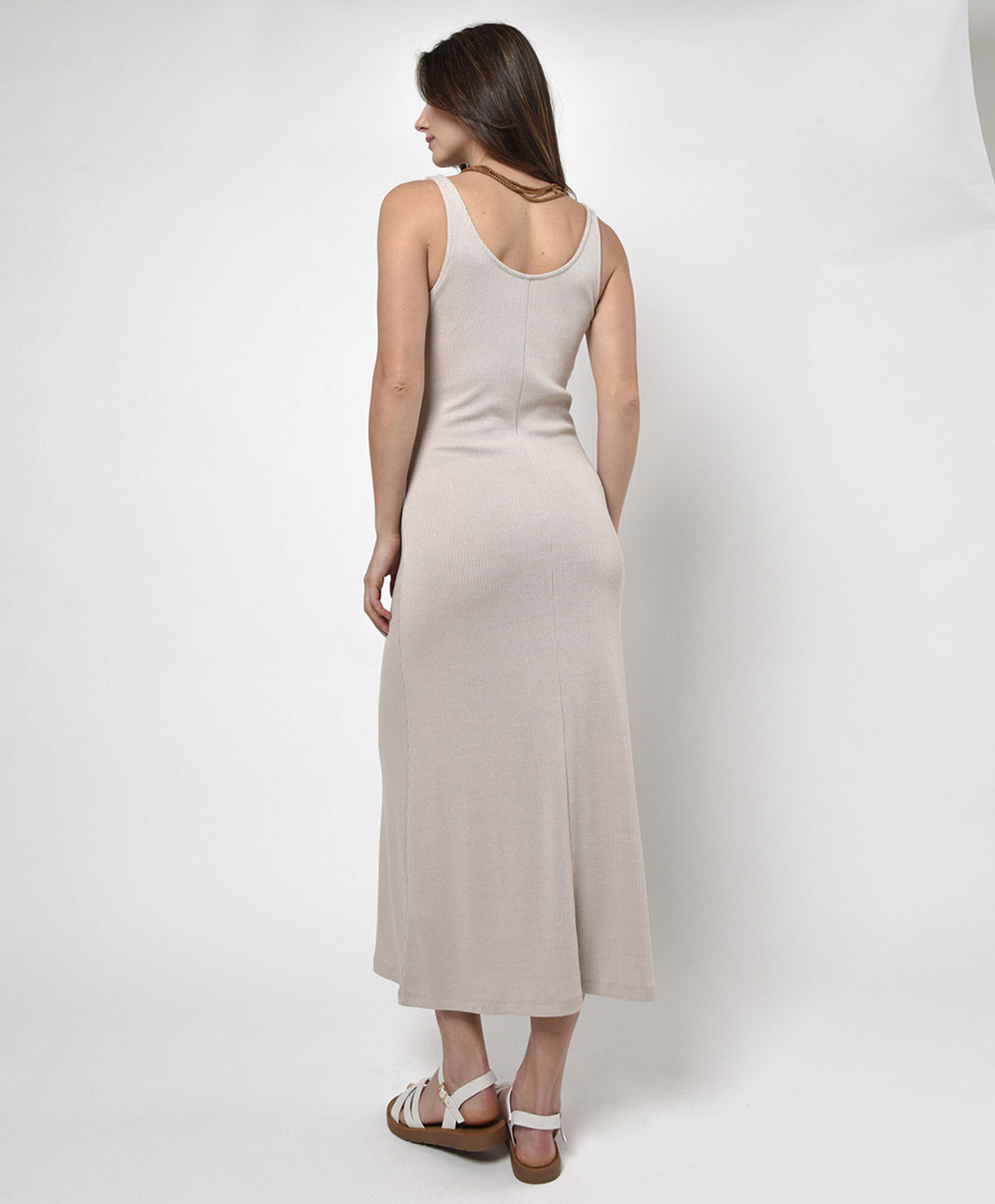 Vestido largo mujer acanalado Vestido largo mujer acanalado