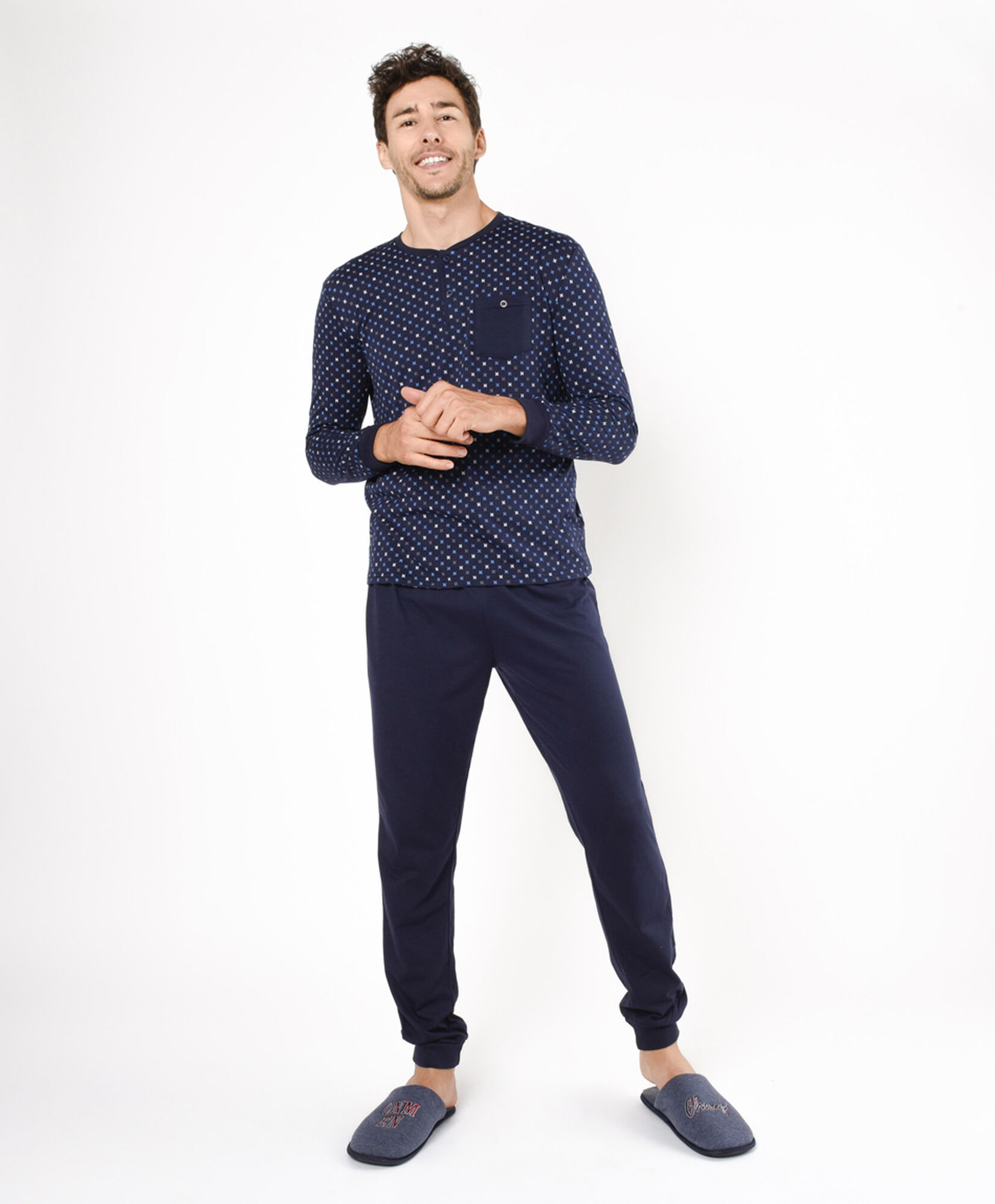 Pijama hombre cruces bolsillo Pijama hombre cruces bolsillo