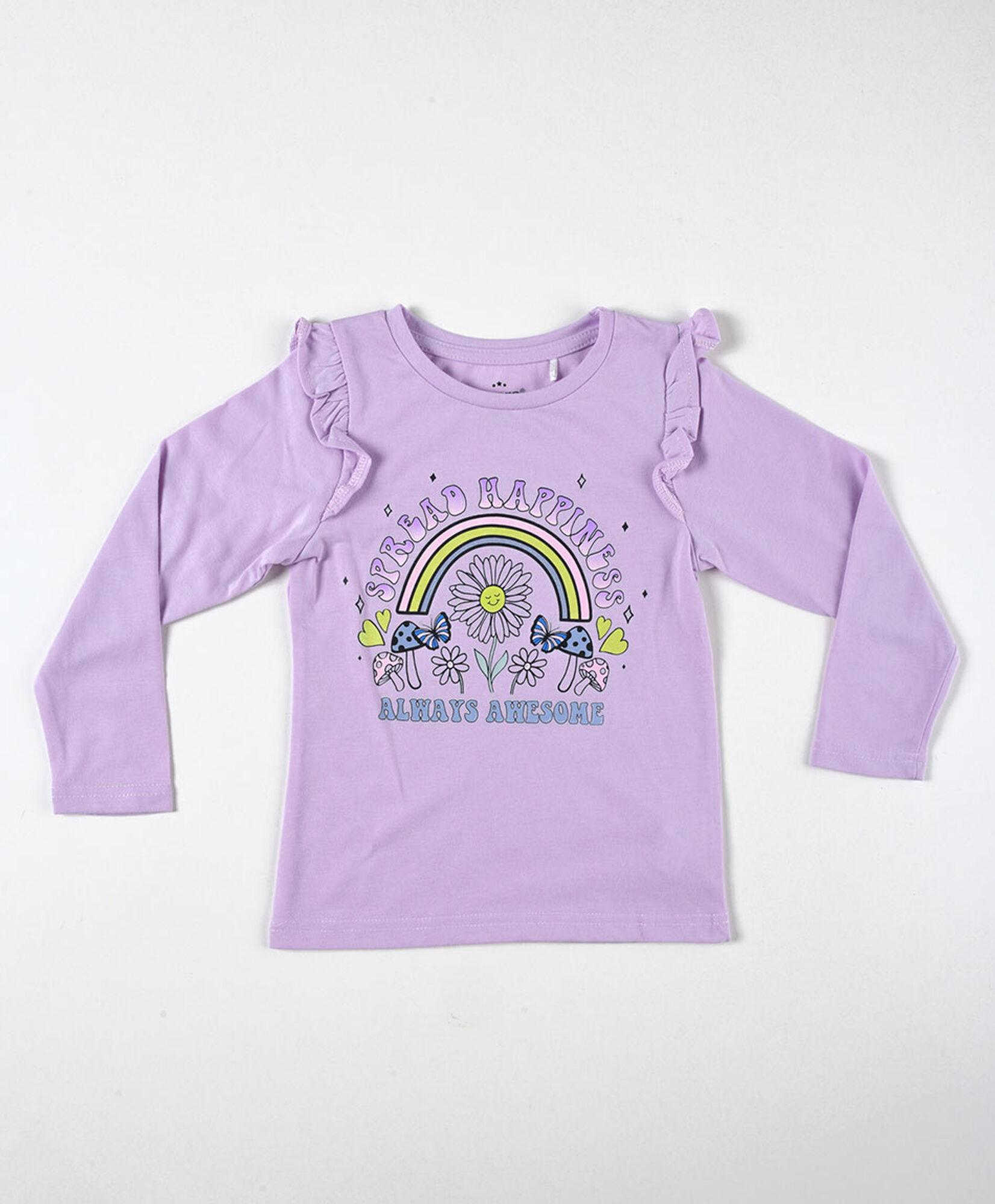 Polera bebé flores vuelos Polera bebé flores vuelos