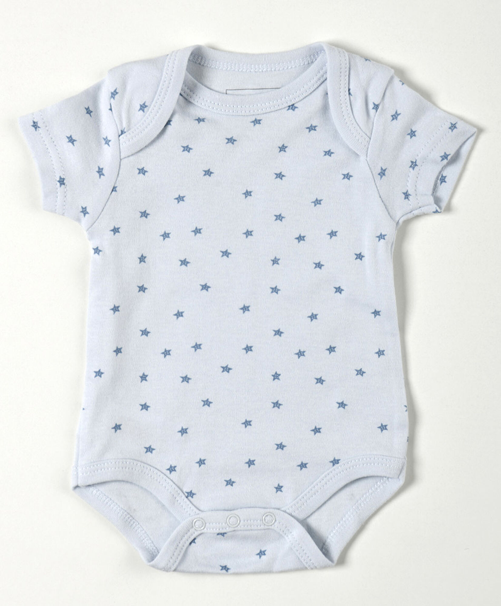 Pack 2 bodies bebé azul liso y estrellas Pack 2 bodies bebé azul liso y estrellas