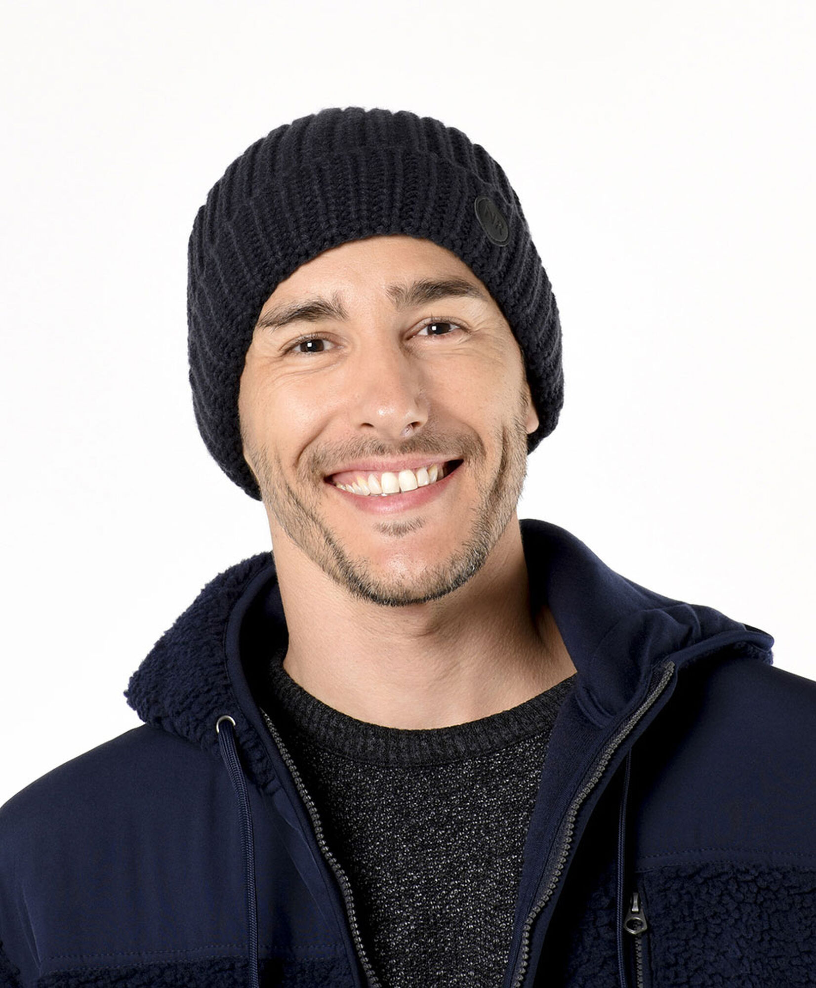 Gorro hombre azul pretina Gorro hombre azul pretina