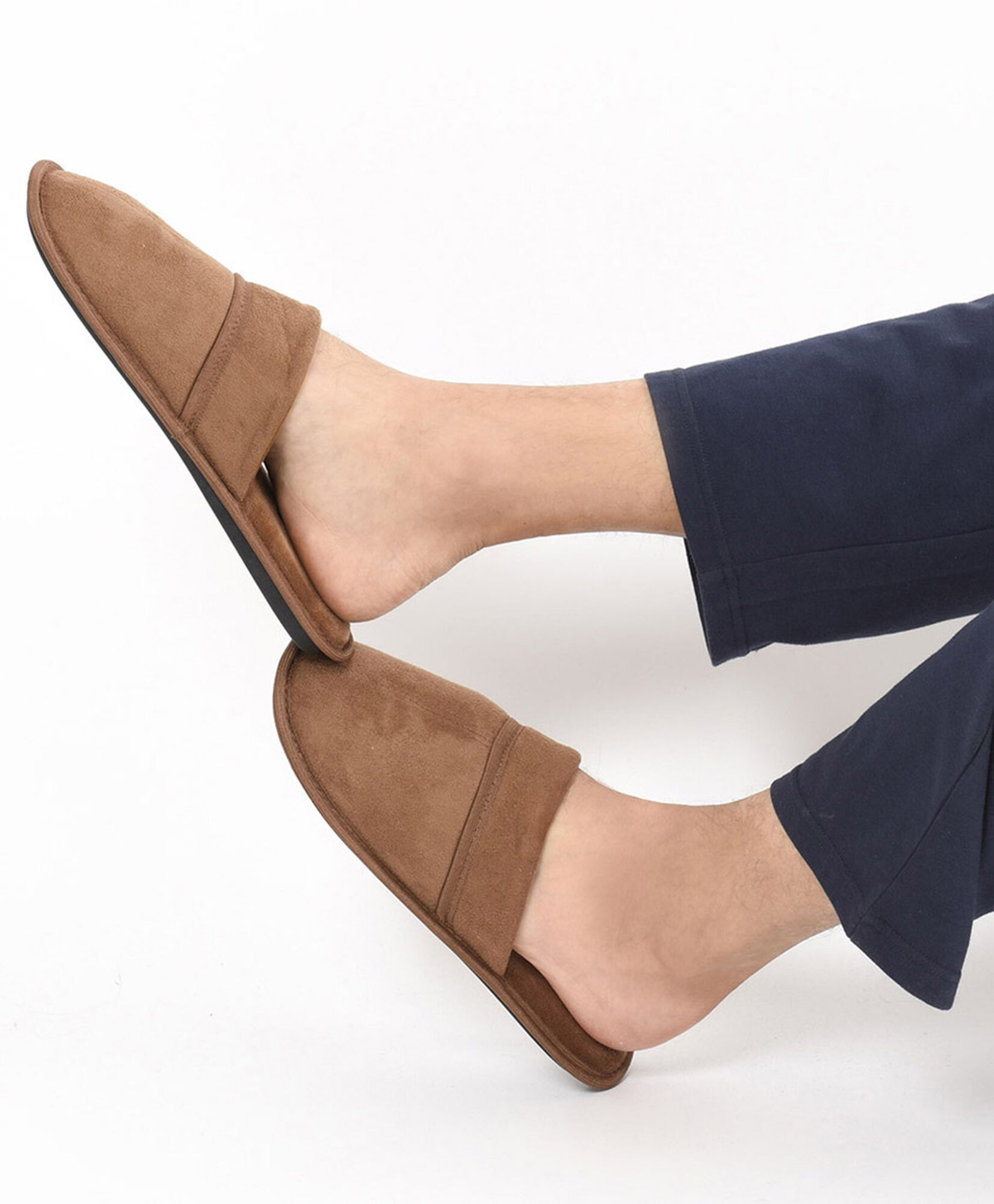Pantuflas hombre gamuza café Pantuflas hombre gamuza café