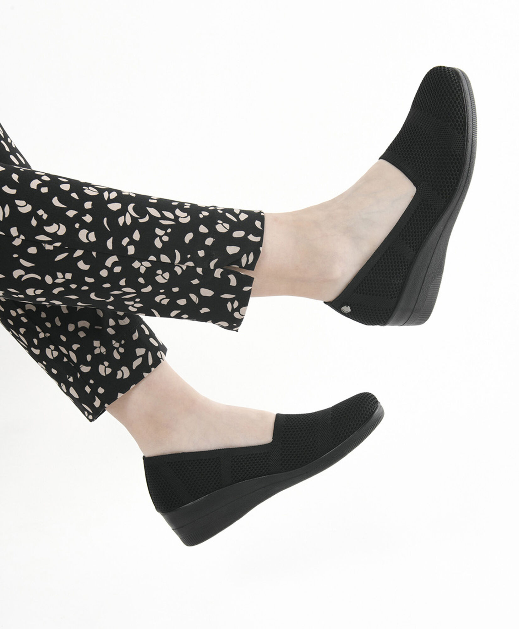 Mocasín mujer tejido plataforma Mocasín mujer tejido plataforma