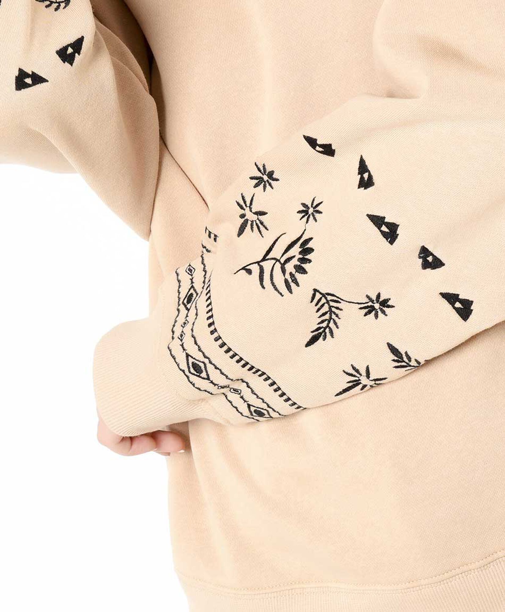 Polerón mujer mangas bordadas Polerón mujer mangas bordadas