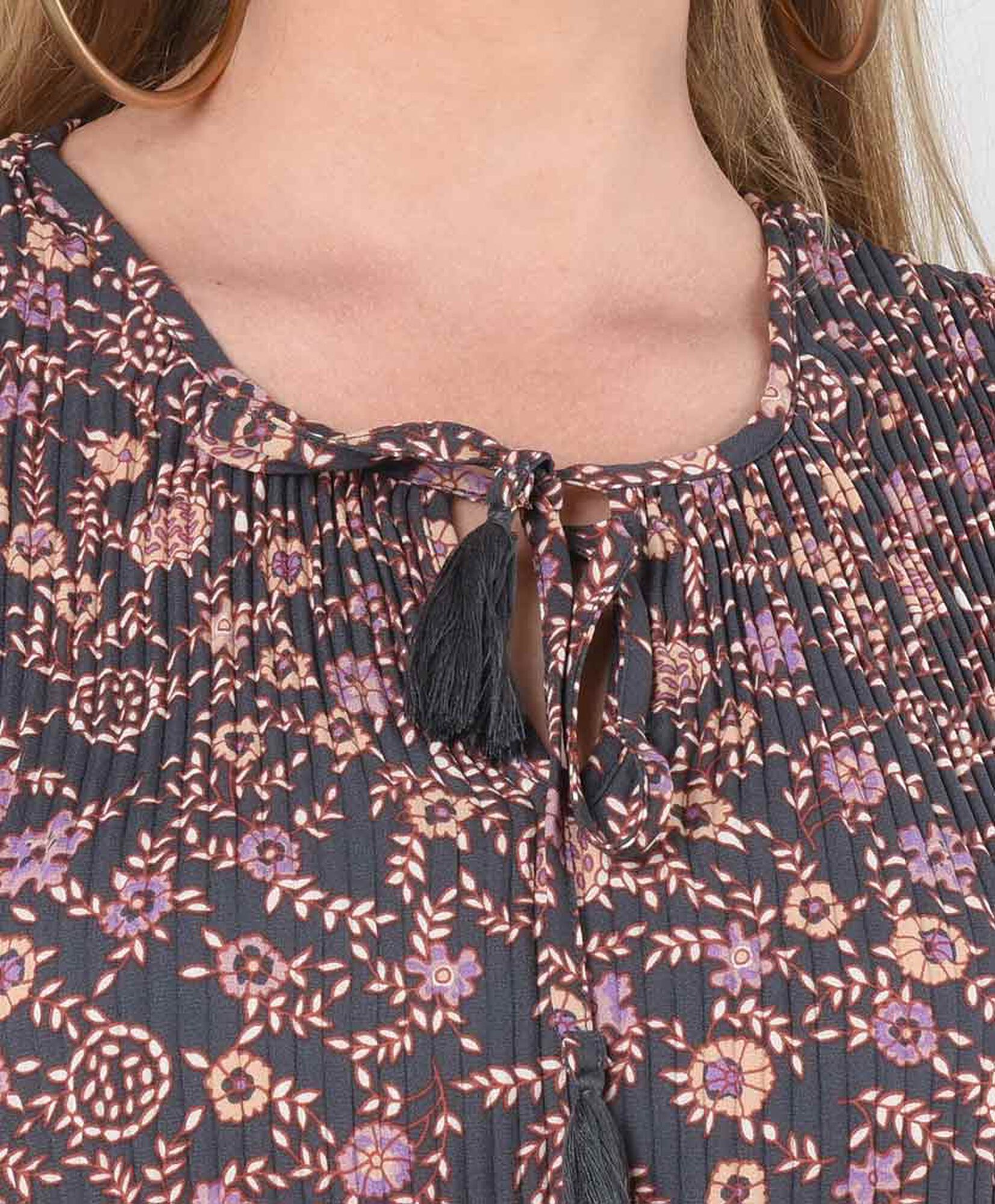 Blusa mujer estampada plisada Blusa mujer estampada plisada