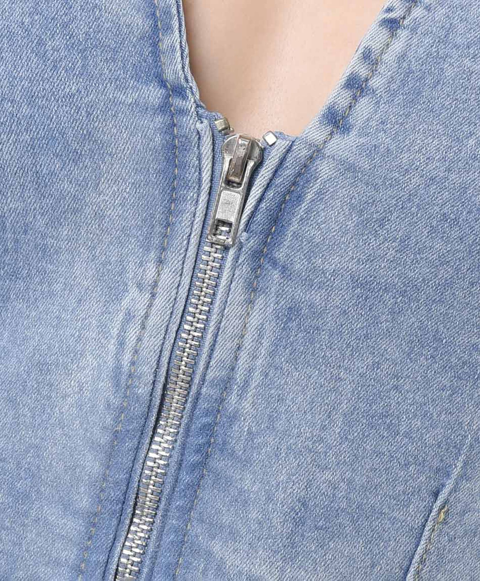 Vest mujer denim desgastado Vest mujer denim desgastado