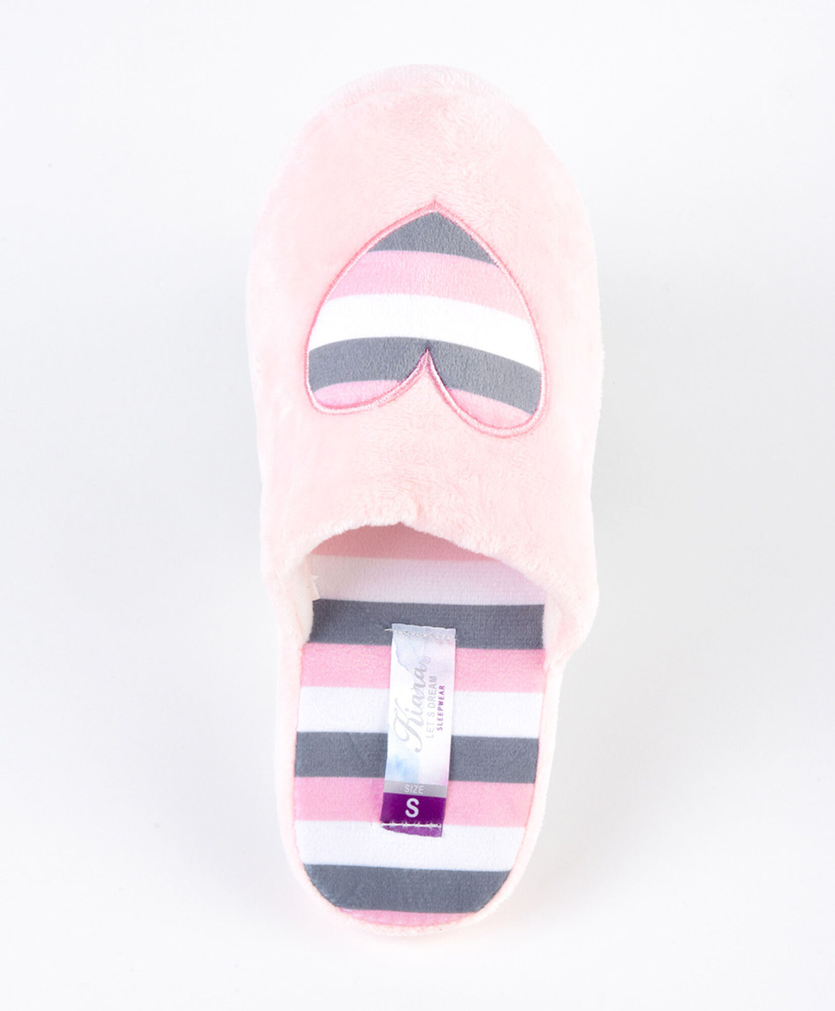Pantufla mujer corazón rayado Pantufla mujer corazón rayado