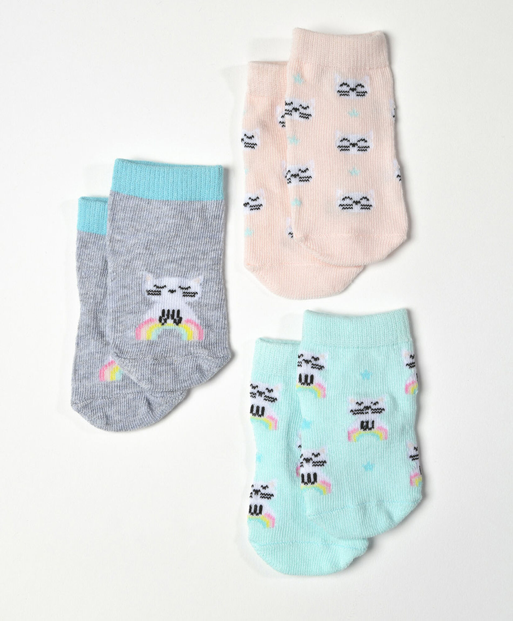 Pack 3 calcetines bebé floreados Pack 3 calcetines bebé floreados