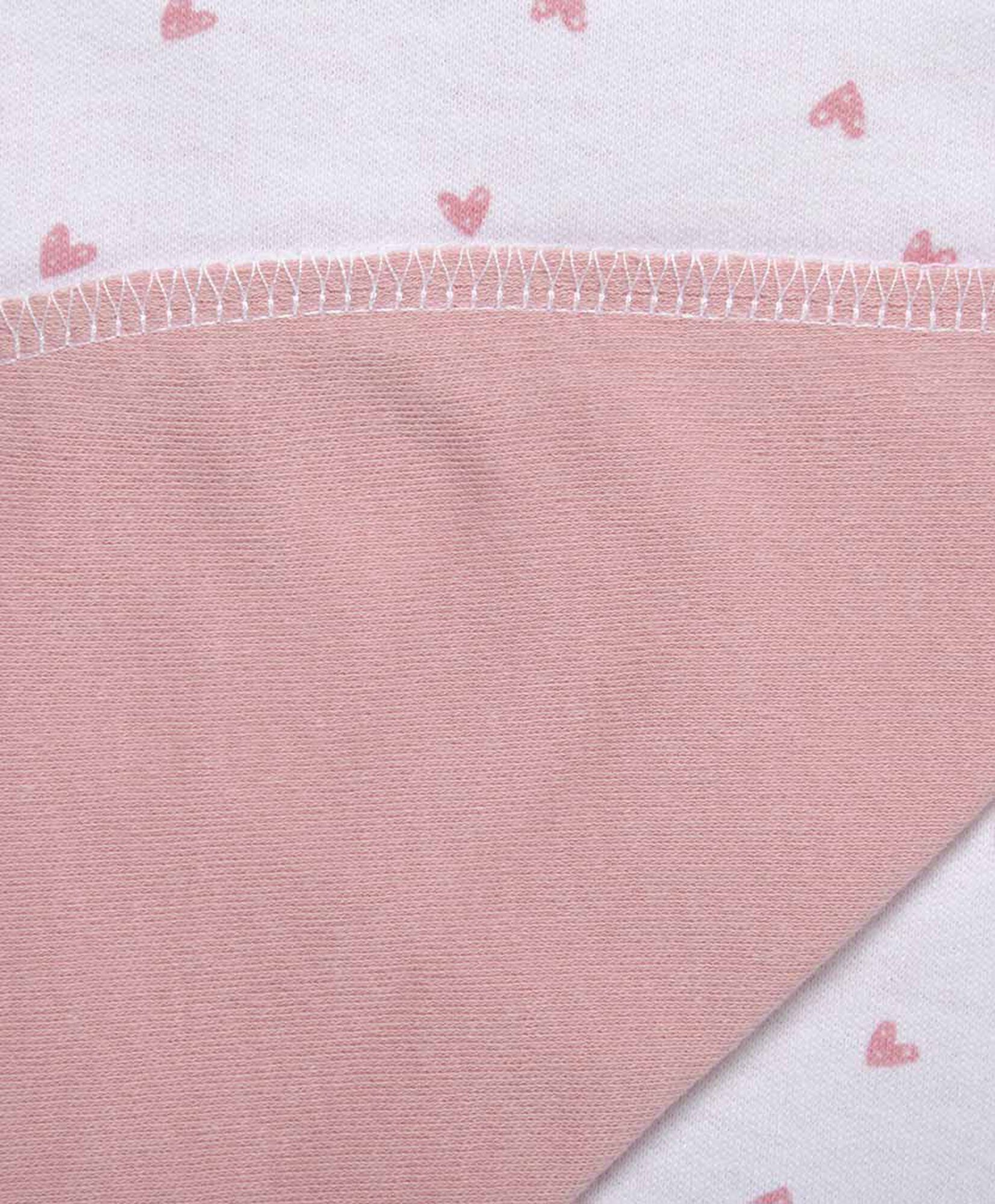 Manta bebé reversible rosada corazones Manta bebé reversible rosada corazones