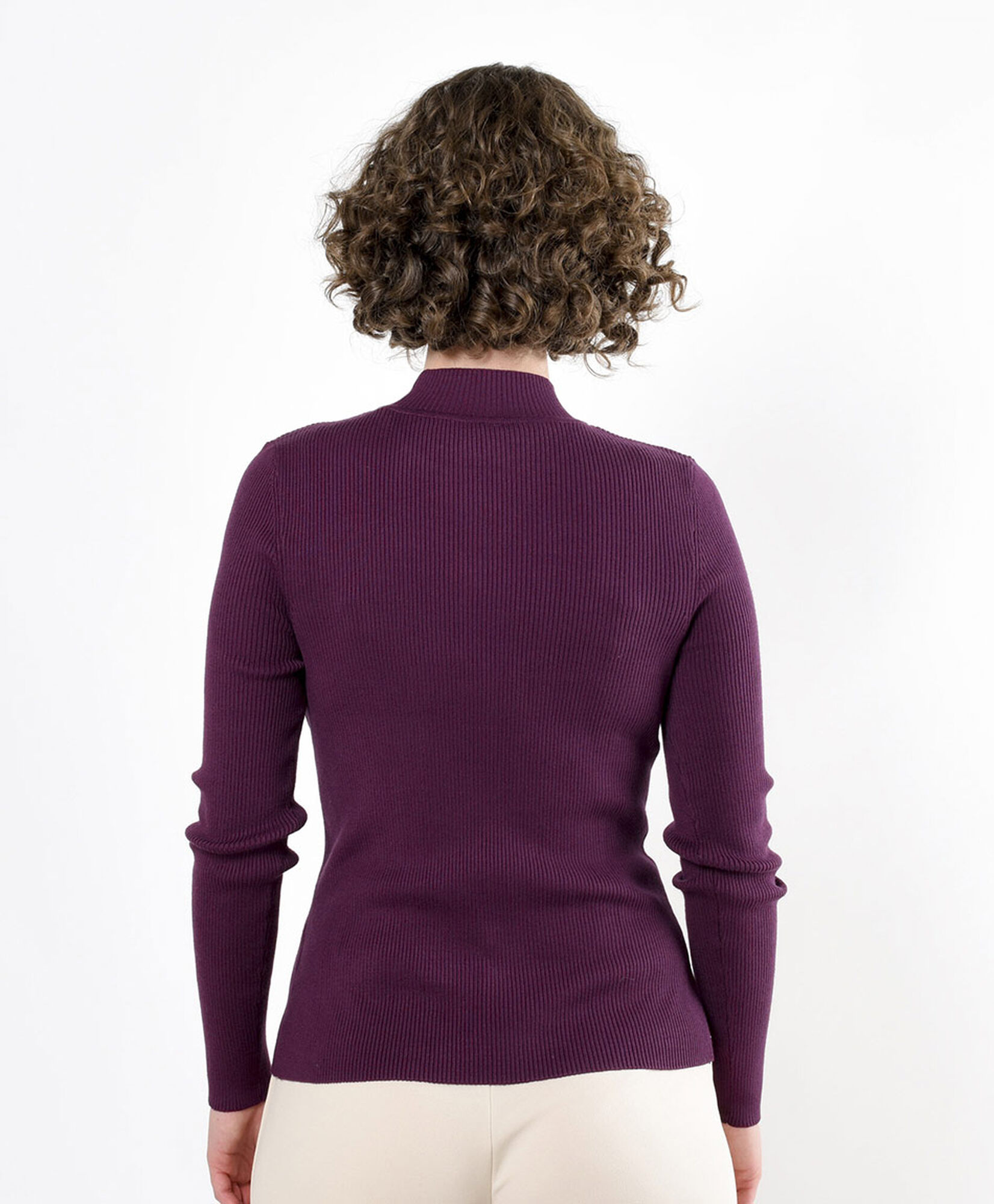 Sweater mujer canalé cuello perkins Sweater mujer canalé cuello perkins