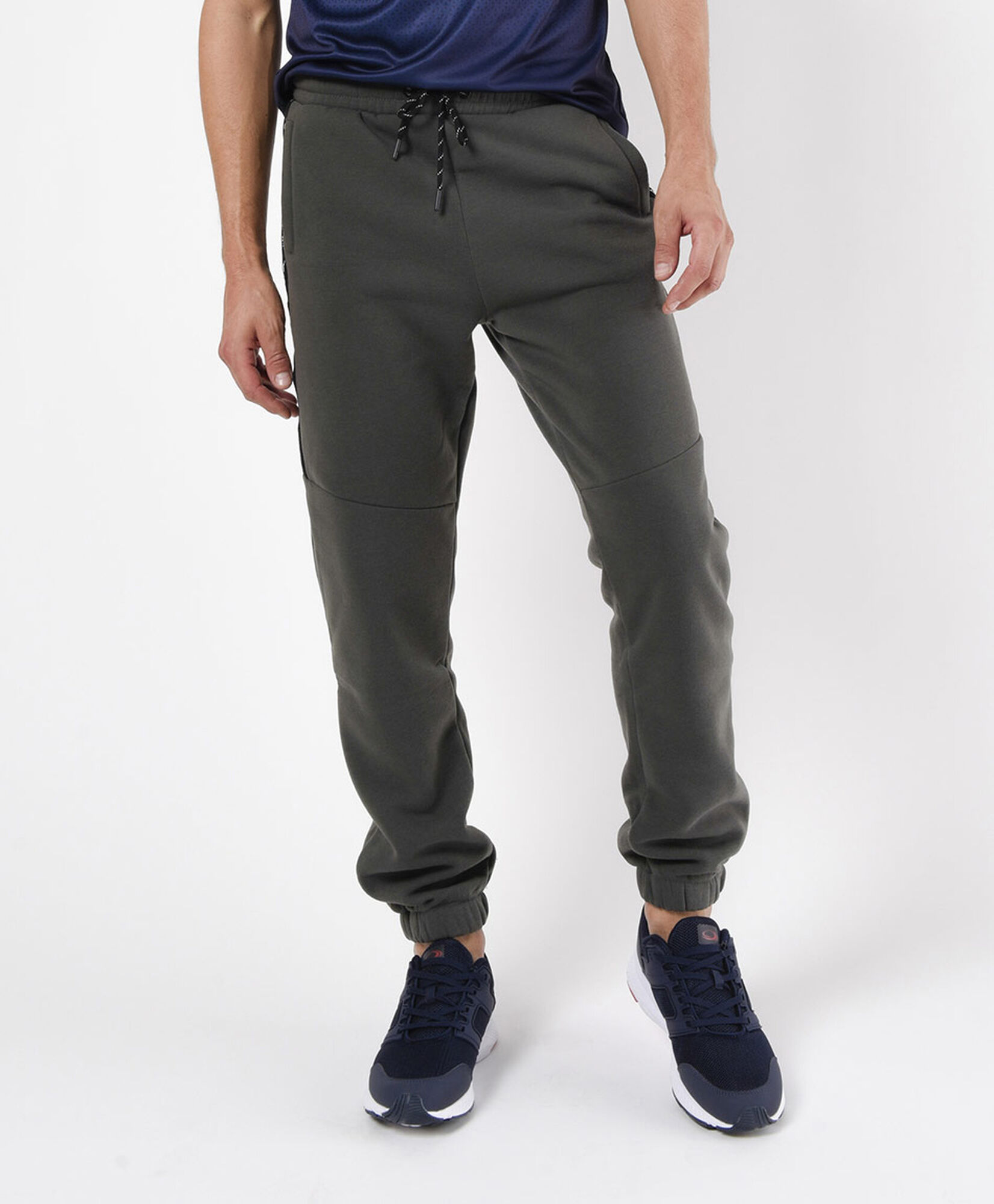 Pantalón de buzo hombre franjas texto slim fit Pantalón de buzo hombre franjas texto slim fit