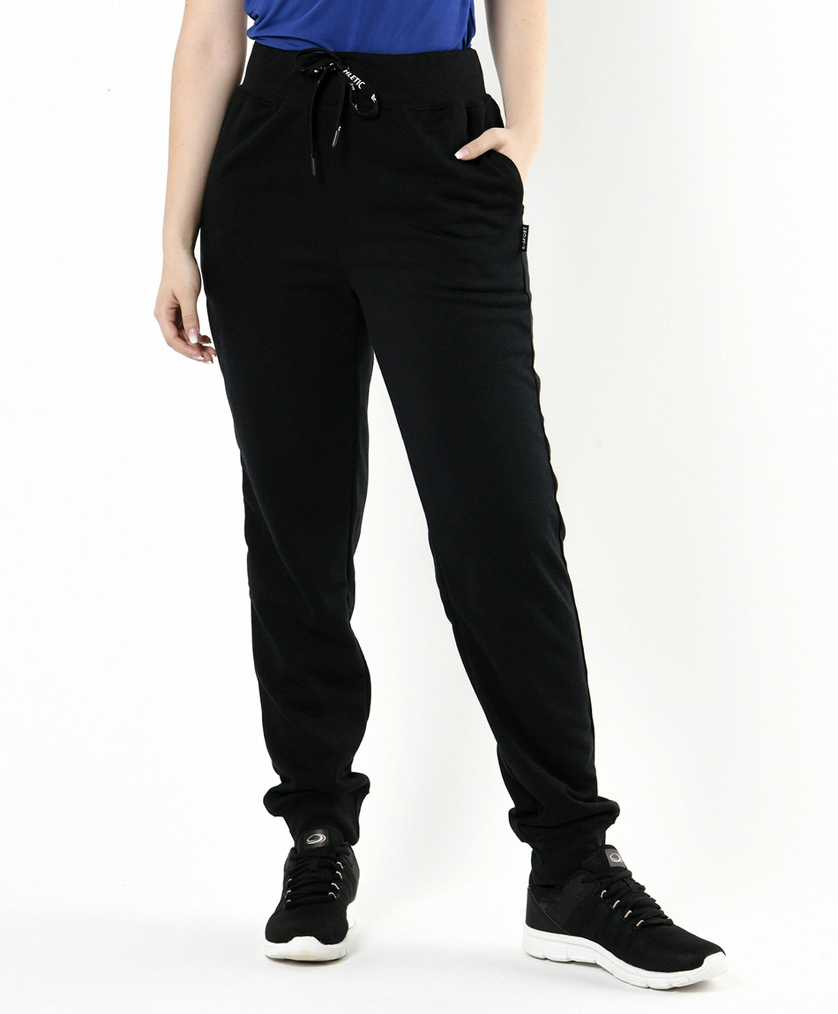 Pantalón de buzo mujer liso negro Pantalón de buzo mujer liso negro