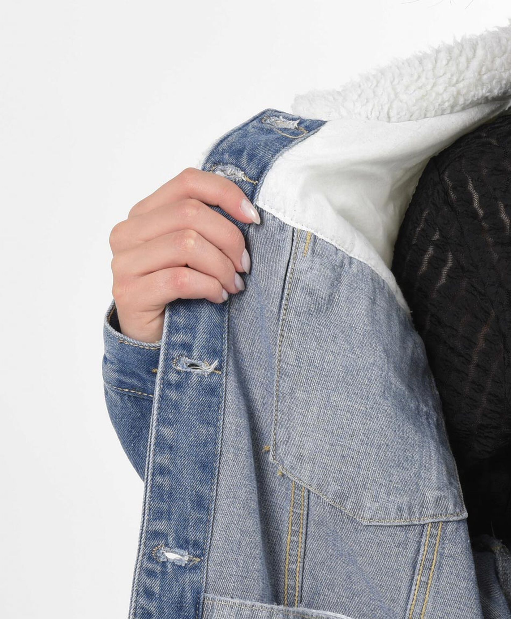 Chaqueta mujer denim mixta Chaqueta mujer denim mixta