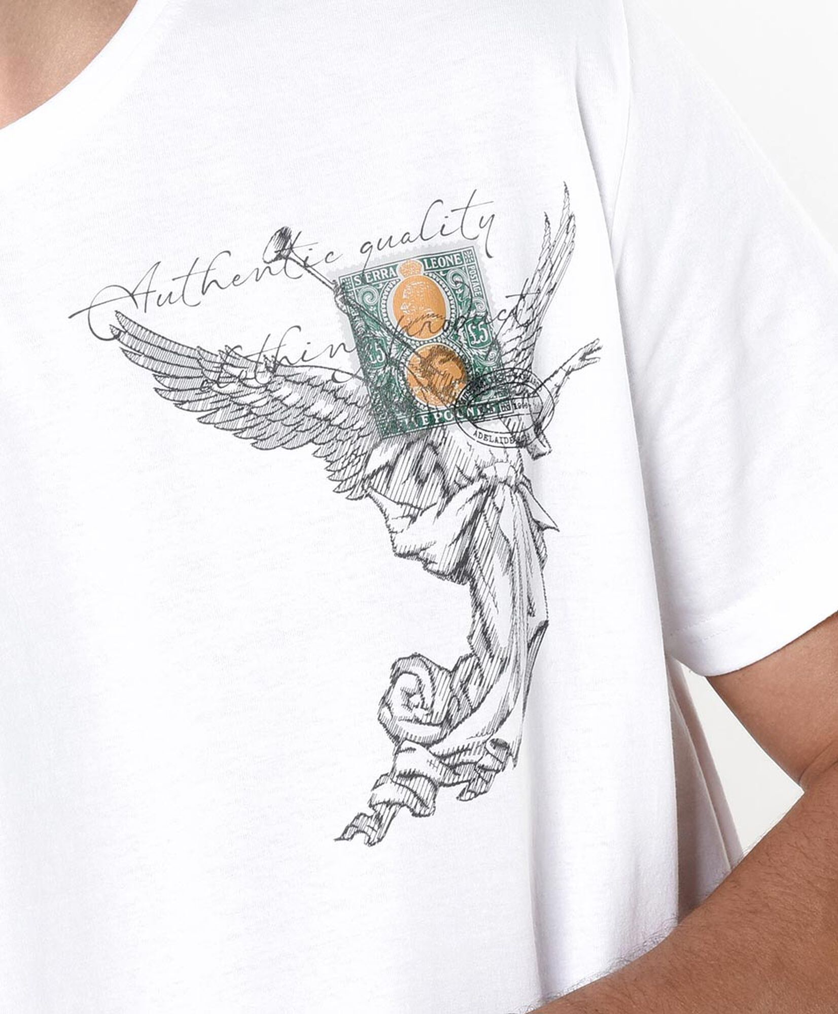 Polera hombre doble estampado ángel y tigre Polera hombre doble estampado ángel y tigre