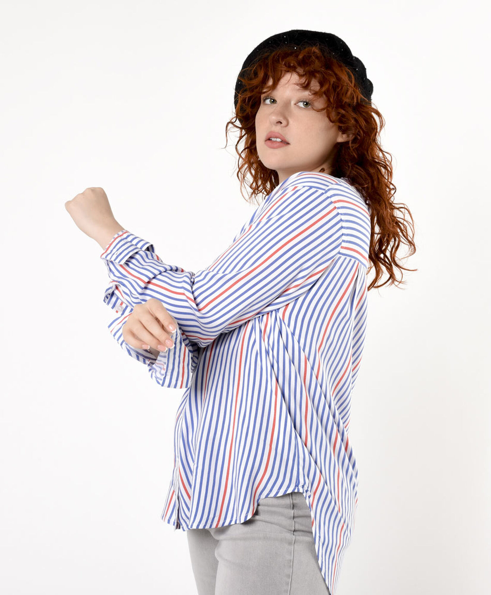 Blusa mujer líneas bicolor Blusa mujer líneas bicolor