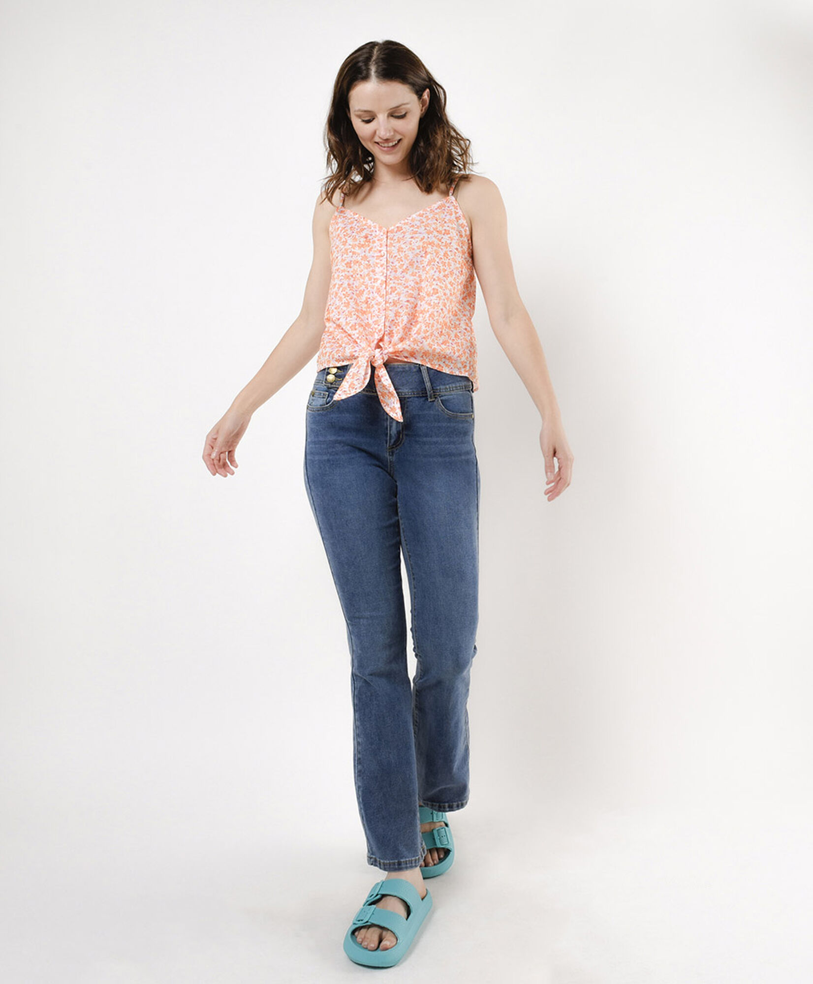 Jeans mujer pretina al costado Jeans mujer pretina al costado