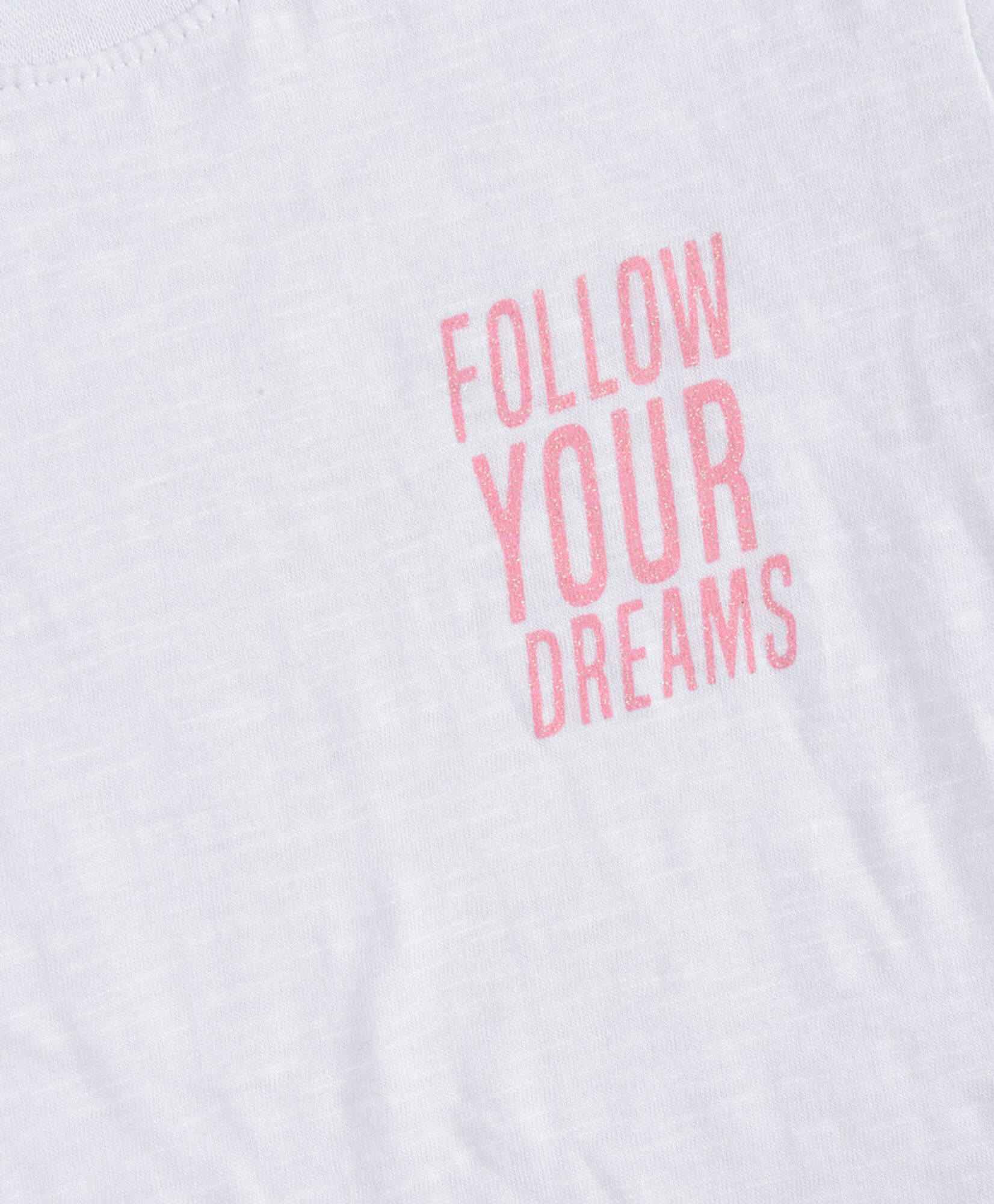 Polera niña frase crop Polera niña frase crop