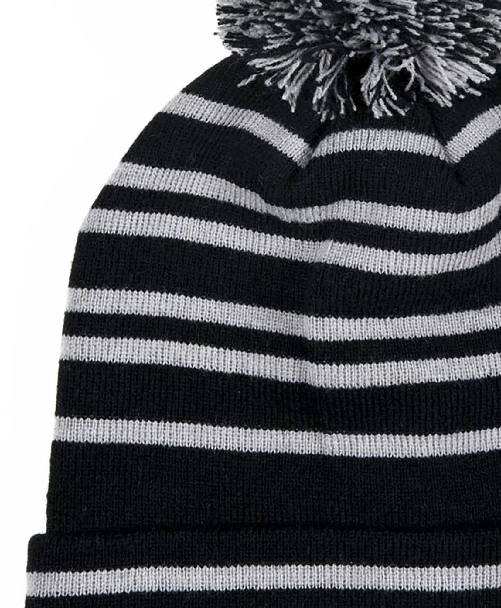 Gorro hombre tejido líneas pompon Gorro hombre tejido líneas pompon