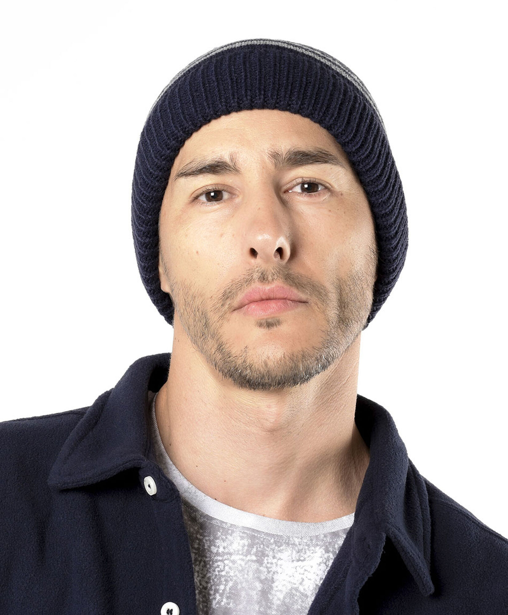 Gorro hombre tejido forrado líneas Gorro hombre tejido forrado líneas
