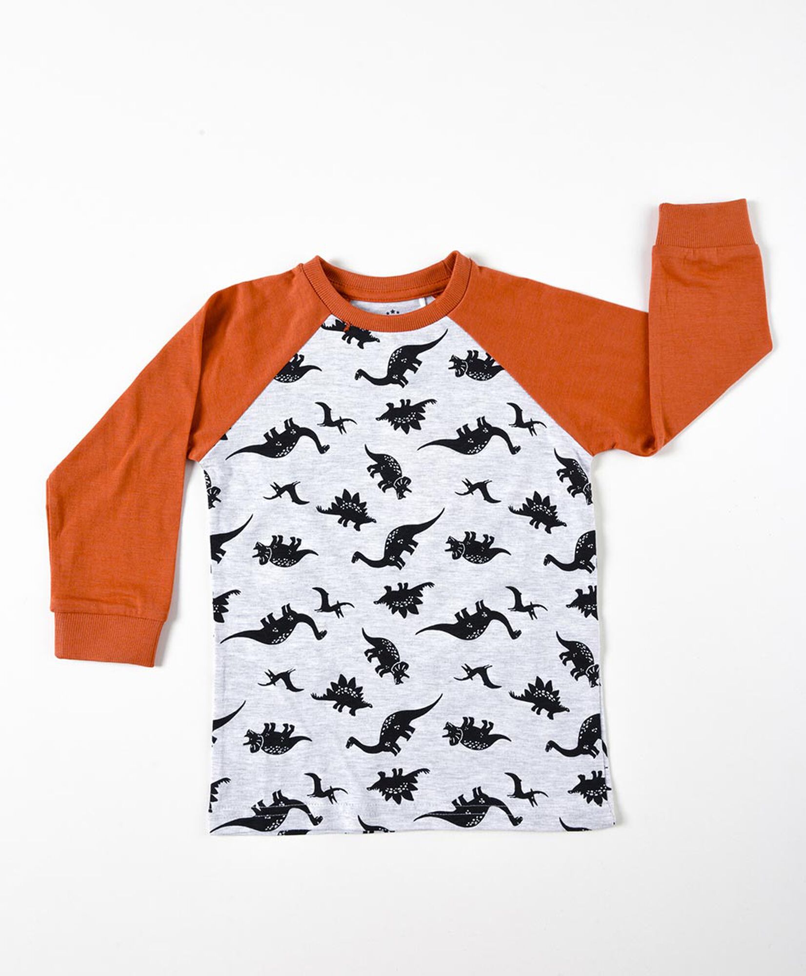 Polera bebé dinosaurio bicolor Polera bebé dinosaurio bicolor