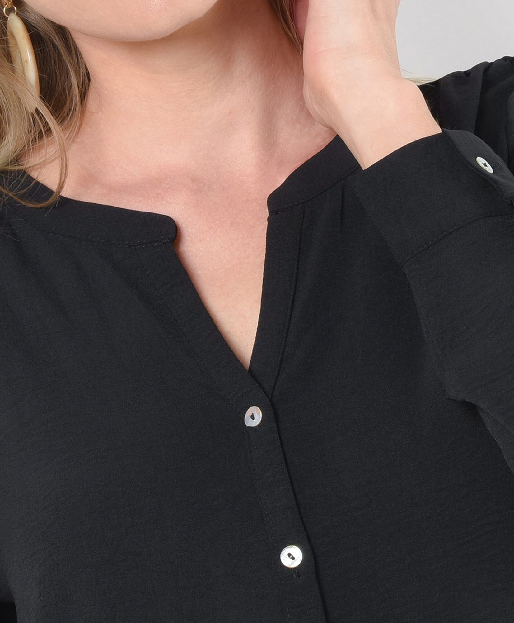 Blusa mujer botones lisa Blusa mujer botones lisa