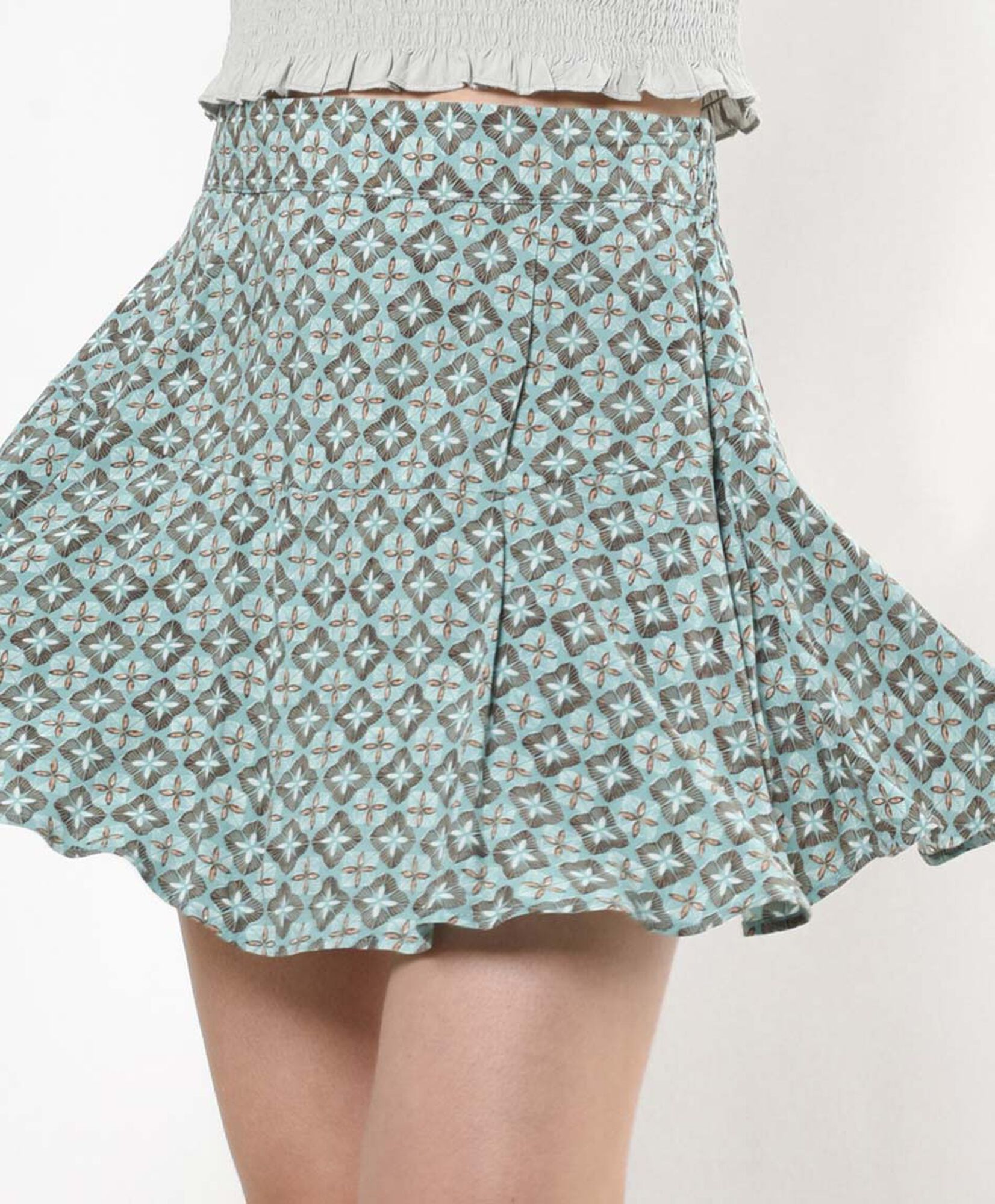 Mini falda short mujer estampada Mini falda short mujer estampada
