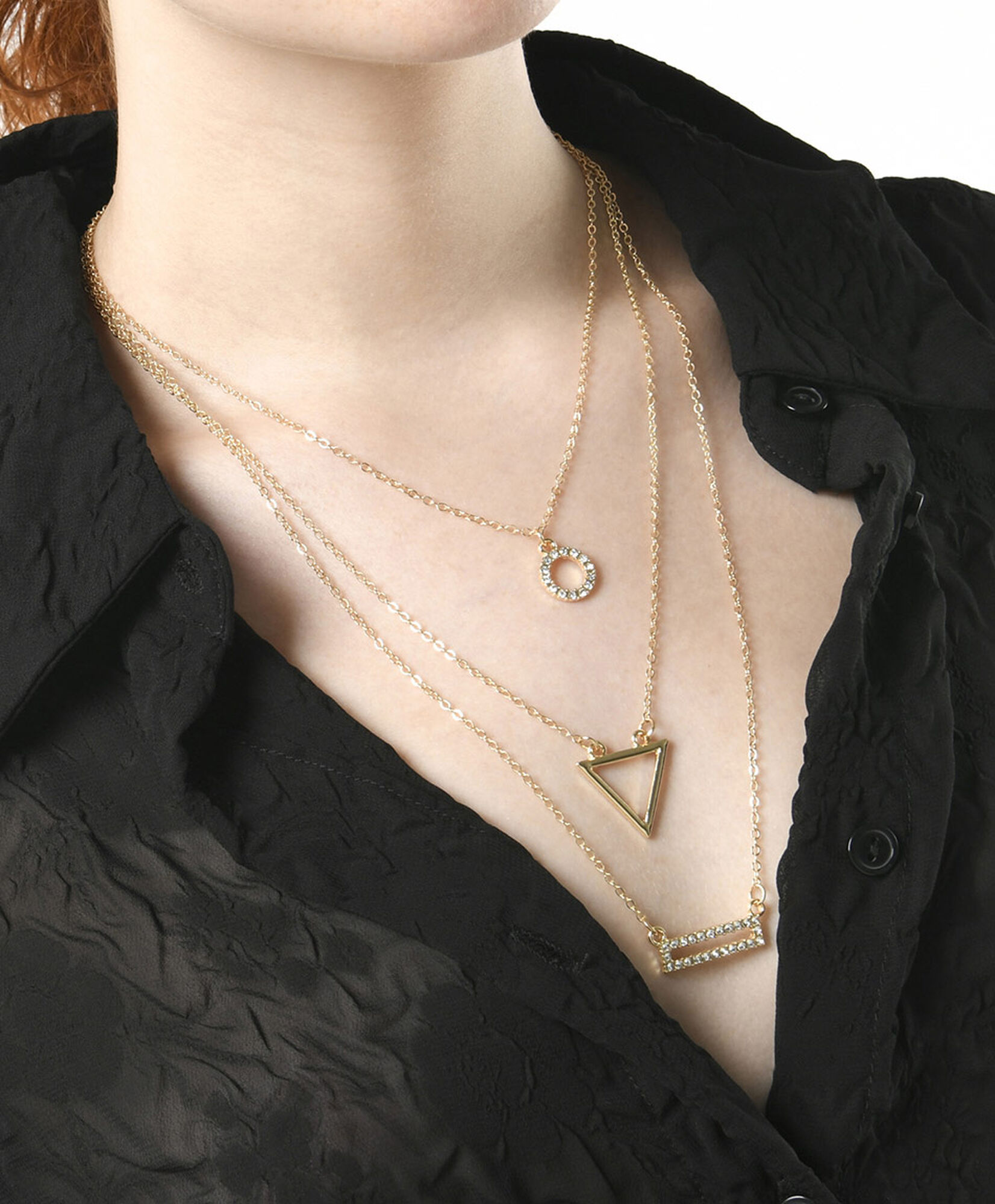 Collar mujer triple brillos Collar mujer triple brillos