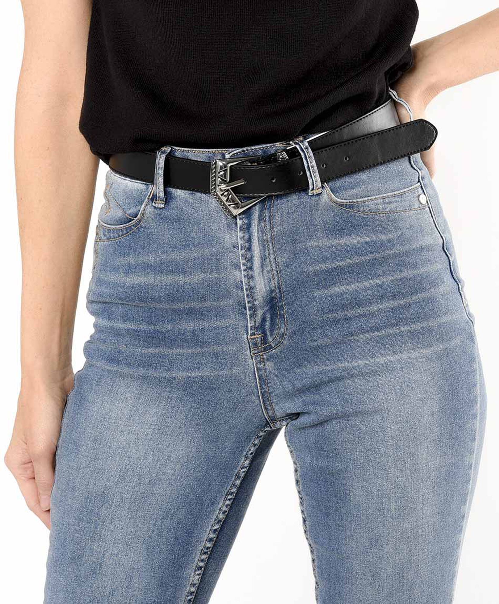 Cinturón mujer liso hebilla clásica Cinturón mujer liso hebilla clásica