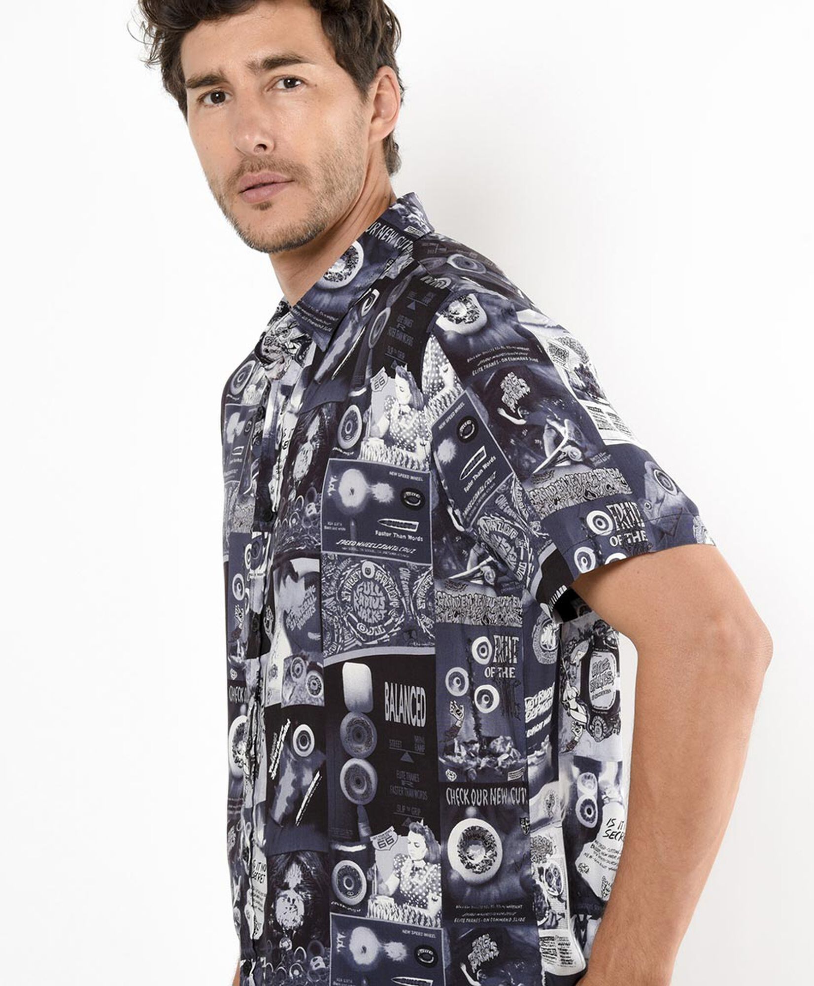 Camisa hombre estampado patch Camisa hombre estampado patch