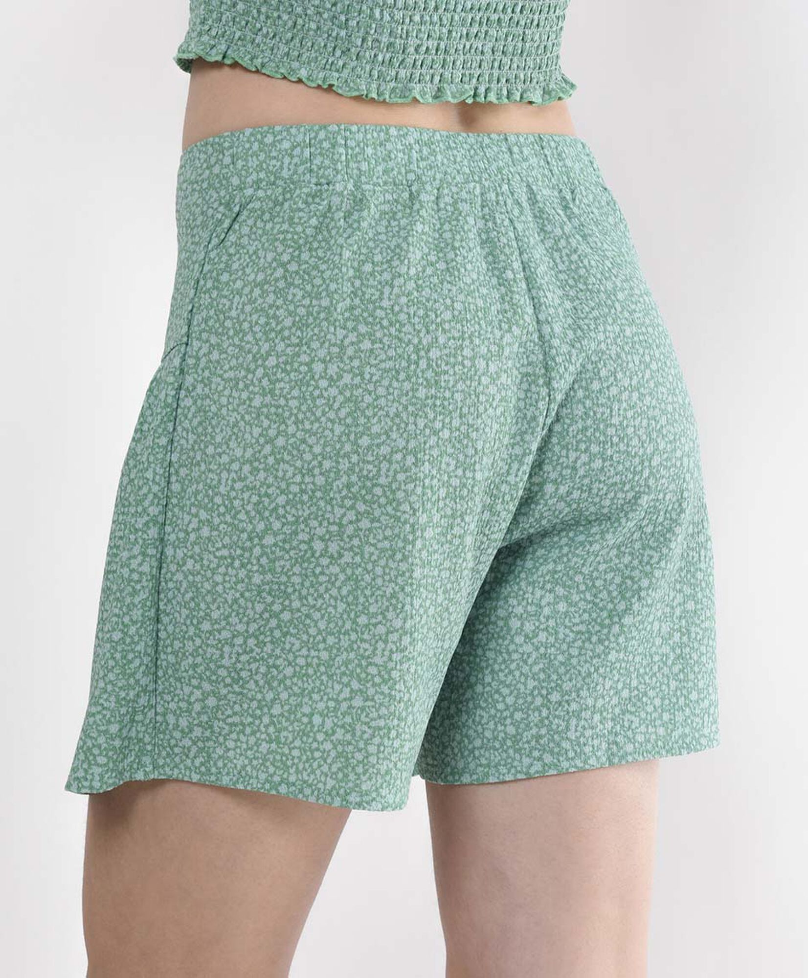 Short mujer imitación falda verde Short mujer imitación falda verde