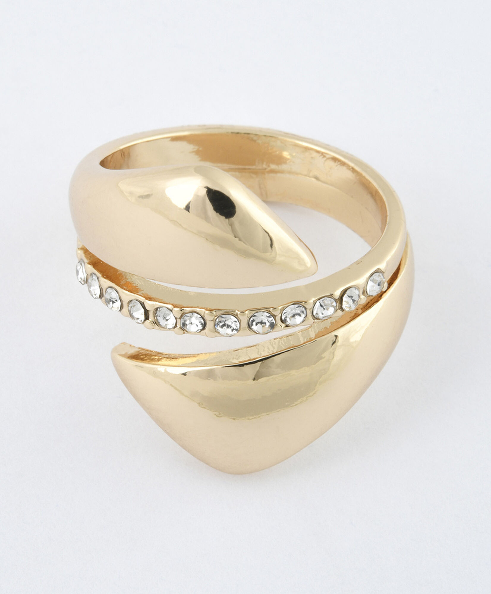 Anillo mujer dorado con brillos Anillo mujer dorado con brillos