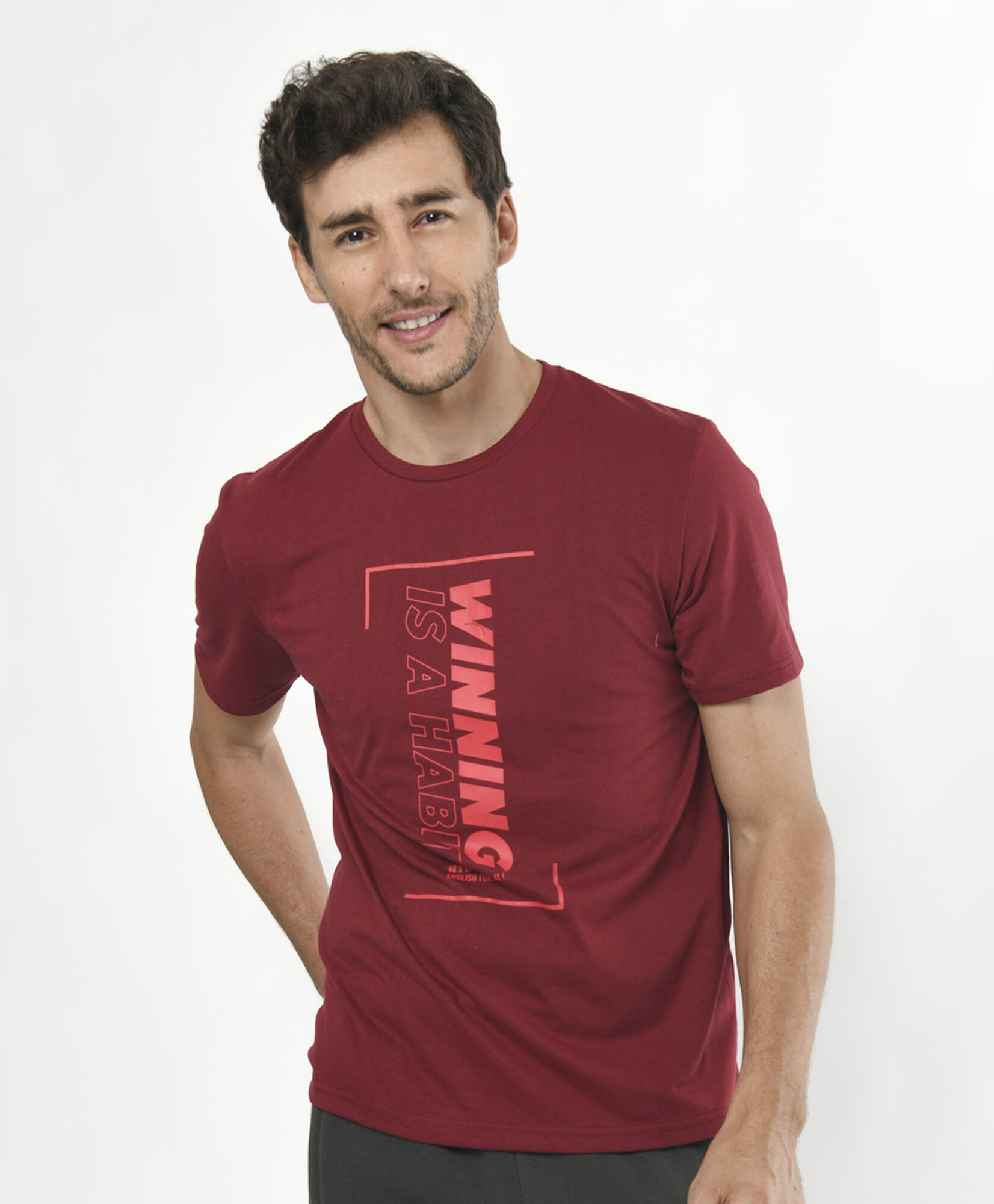 Polera deportiva hombre texto Polera deportiva hombre texto
