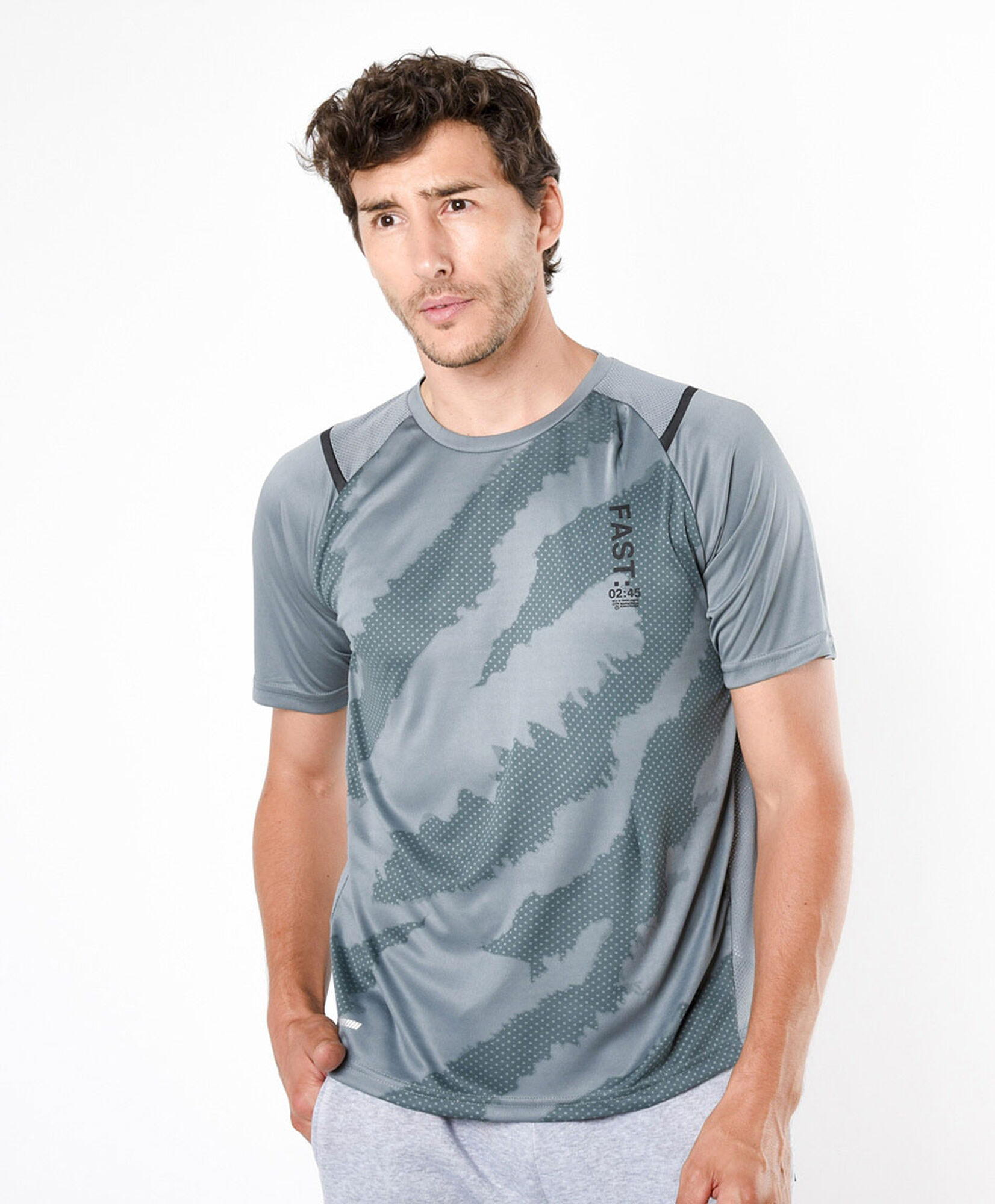 Polera deportiva hombre print puntitos Polera deportiva hombre print puntitos
