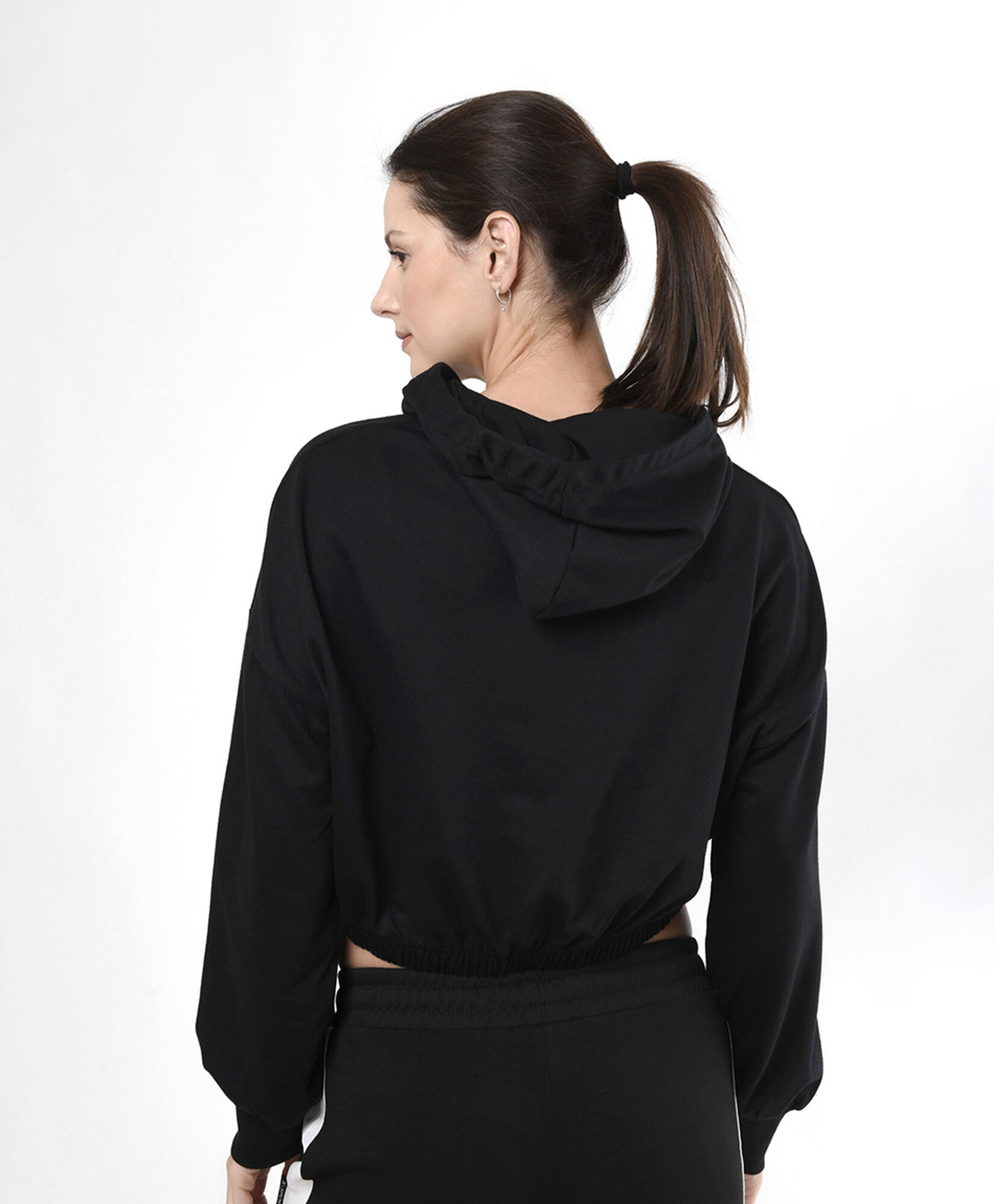 Polerón deportivo mujer liso crop Polerón deportivo mujer liso crop