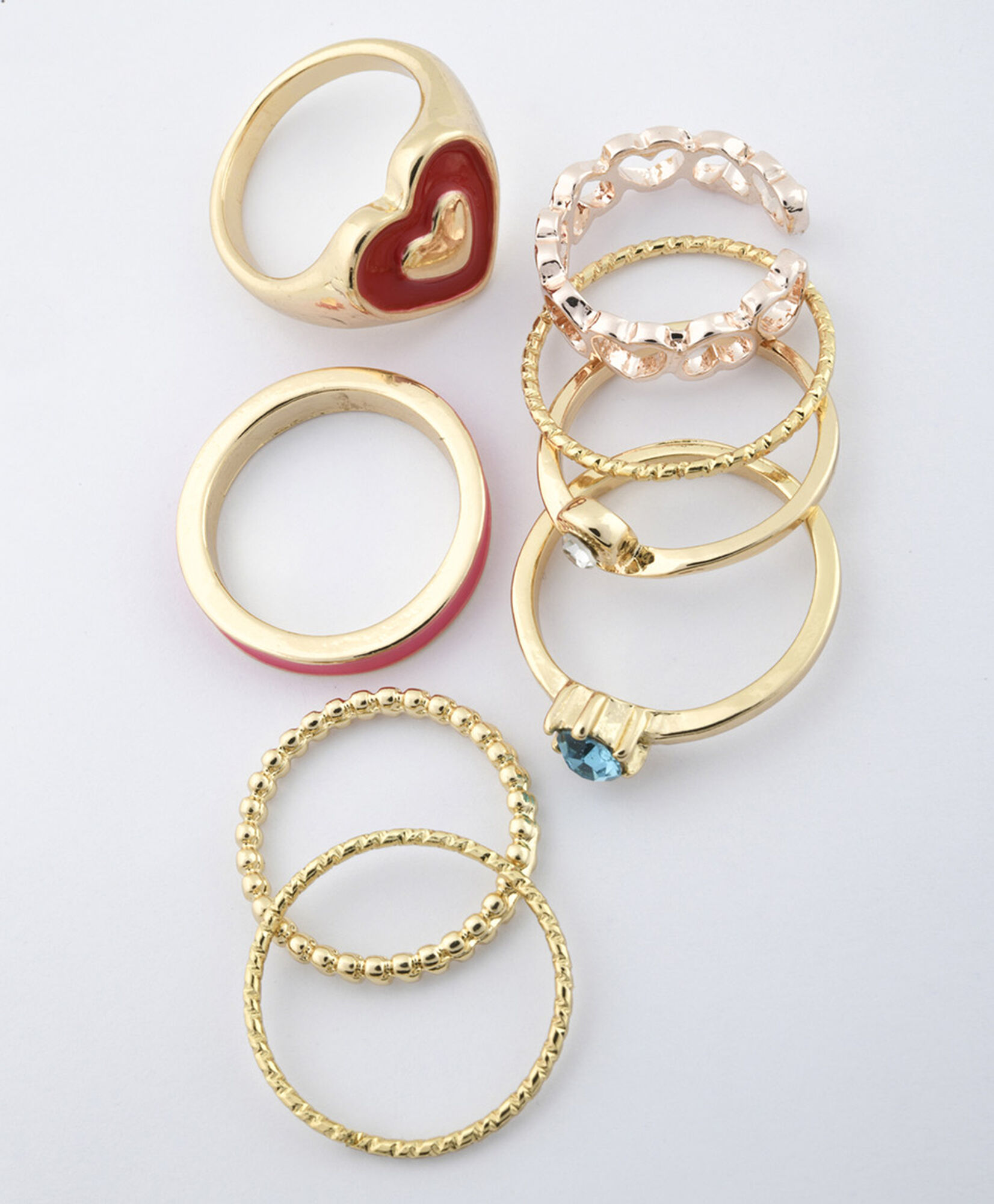 Set 8 anillos mujer diseños Set 8 anillos mujer diseños