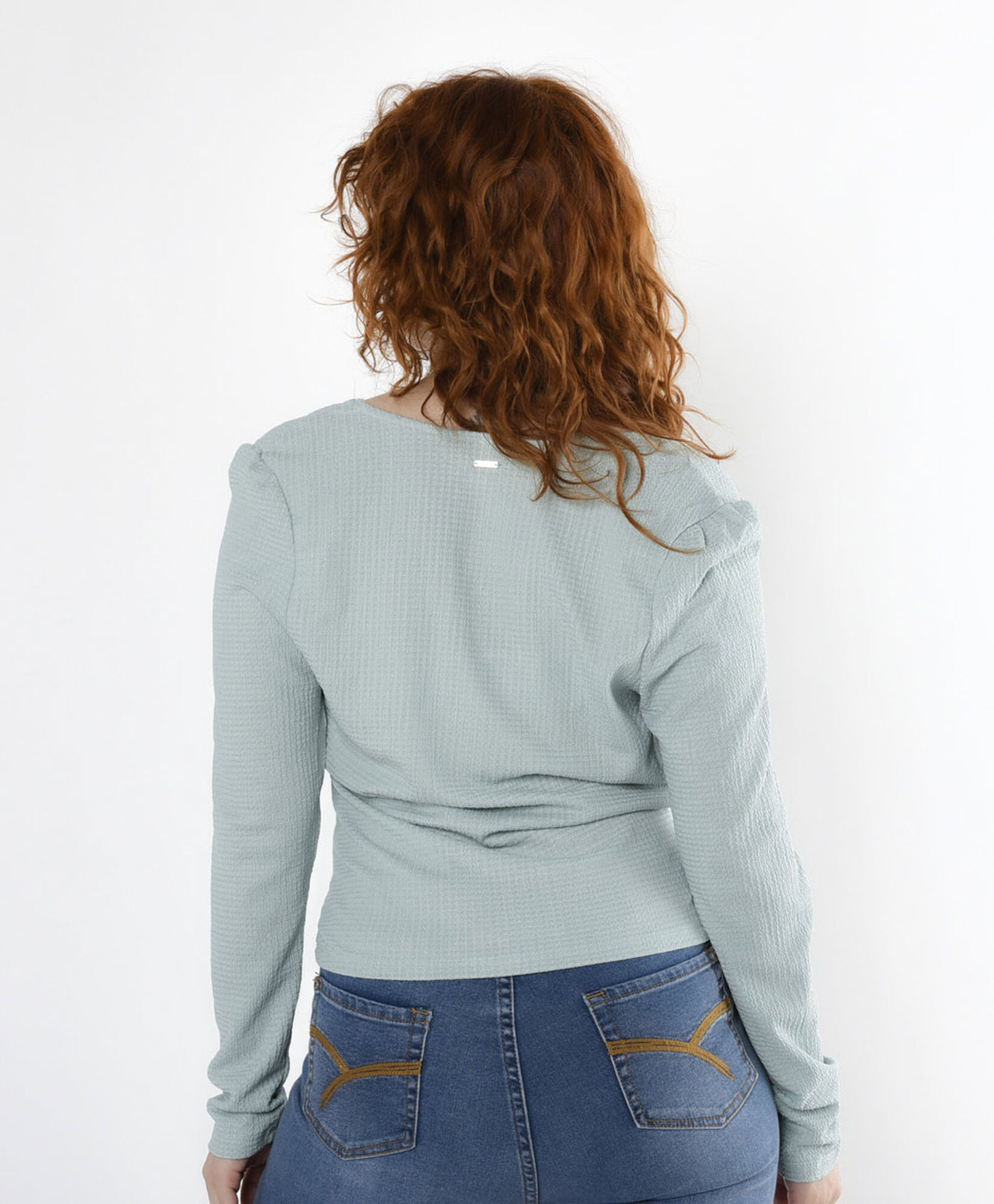 Polera mujer jacquard cruzada Polera mujer jacquard cruzada