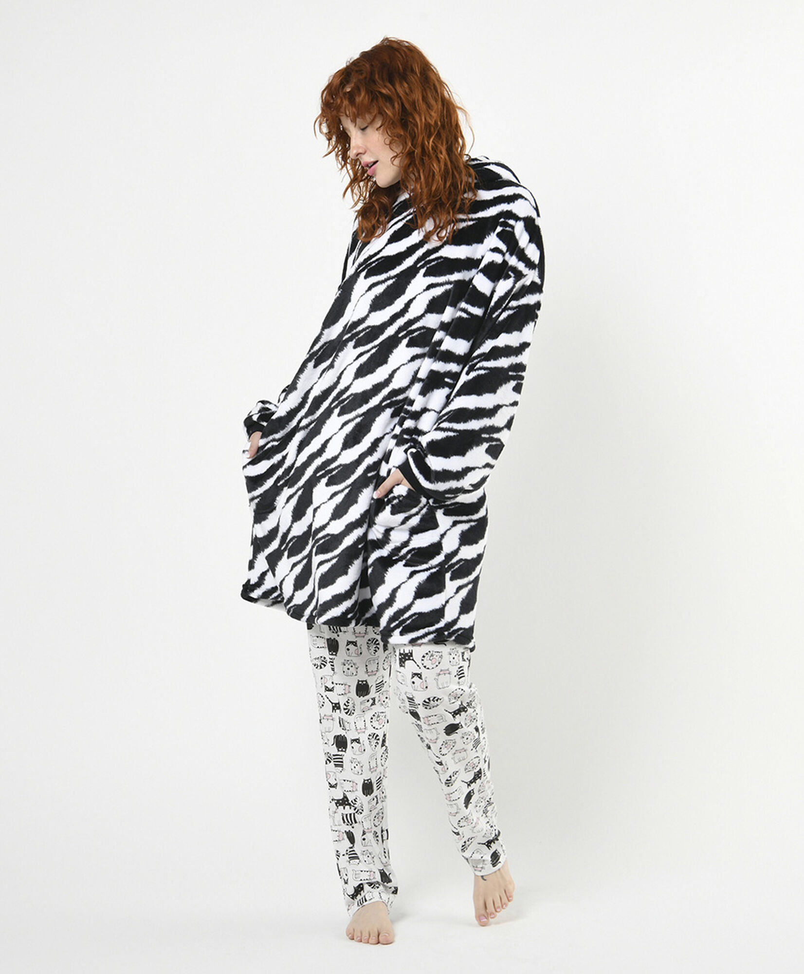 Polerón manta mujer animal print Polerón manta mujer animal print