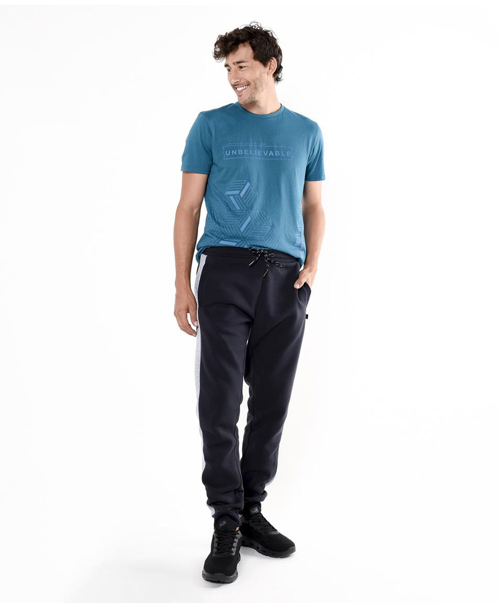 Pantalón de buzo hombre líneas laterales Pantalón de buzo hombre líneas laterales